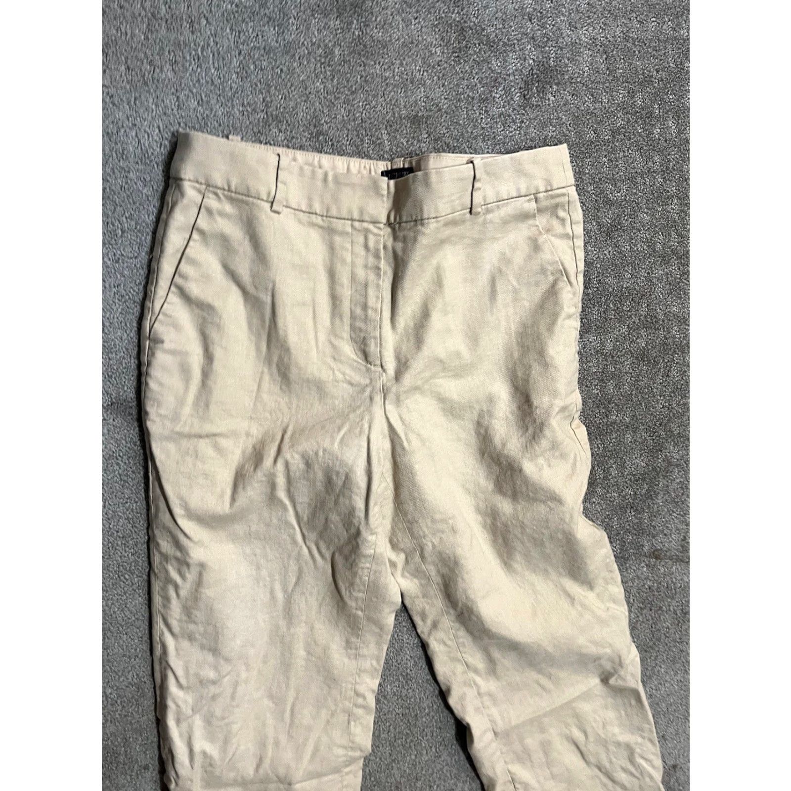 J.Crew J.Crew Kallie Lined Pant Size 10 Khaki Cotton Linen Versatile Size 32" / US 10 / IT 46 - 2 Thumbnail