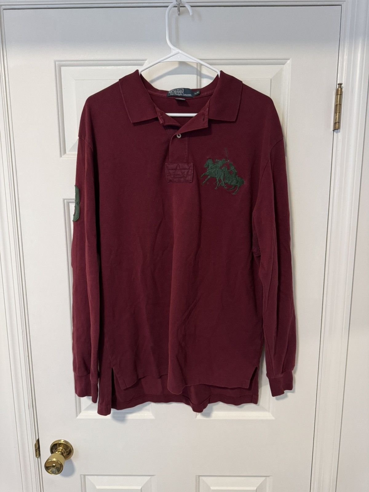 Polo Ralph Lauren Vintage Ralph Lauren Long Sleeve Rugby Polo Size US L / EU 52-54 / 3 - 1 Thumbnail