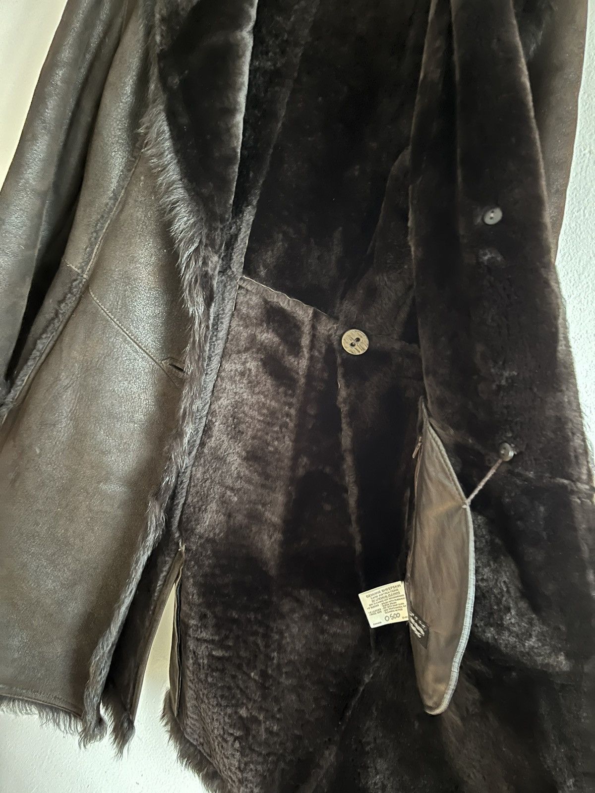 Genuine Leather × Other Dark Brown Womens Lightweight Spanish Shearling Coat S Size S / US 4 / IT 40 - 8 Thumbnail