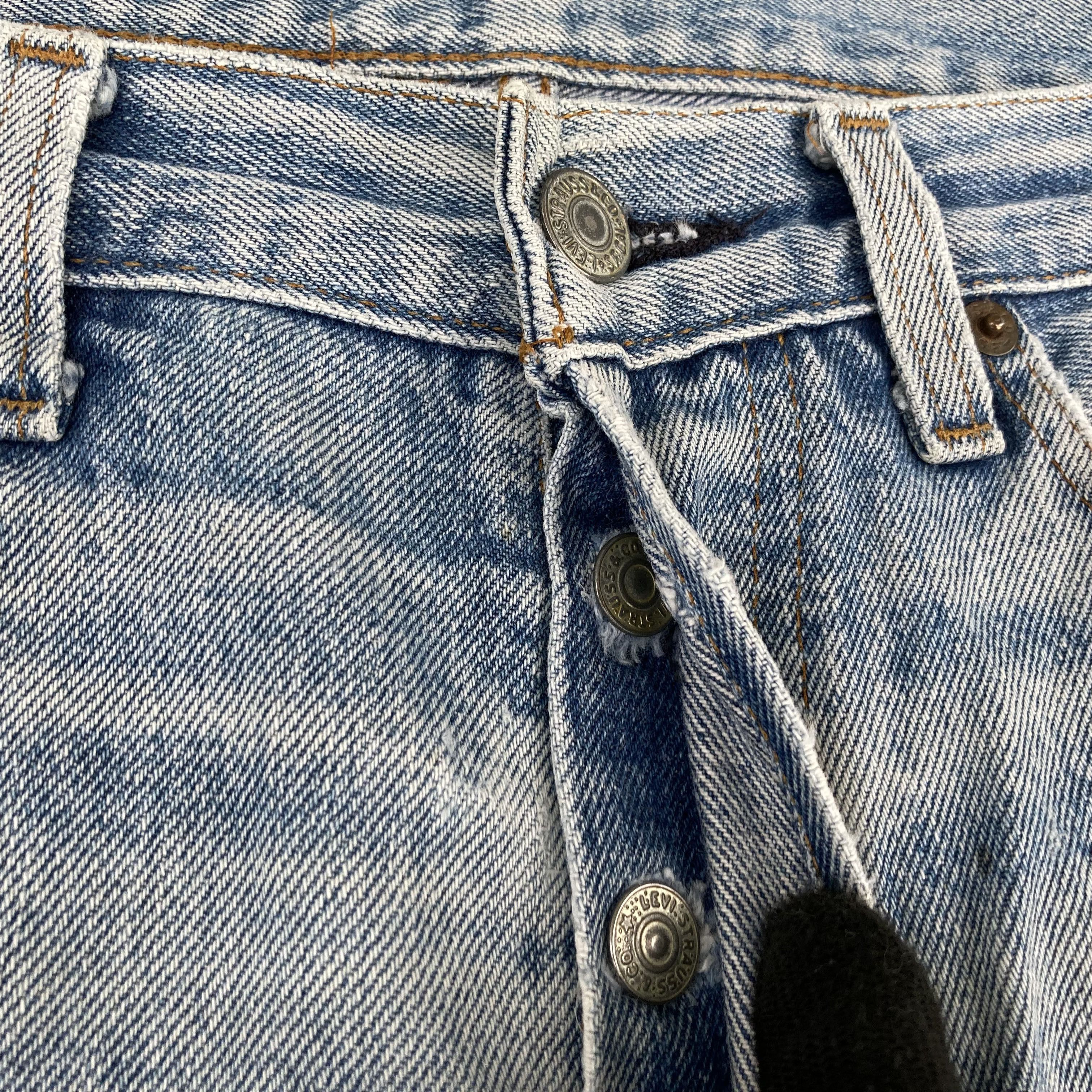 Levi's × Vintage Vtg Levis 501 Button 245 Short Redline Selvedge Jorts Jeans Size US 32 / EU 48 - 3 Thumbnail