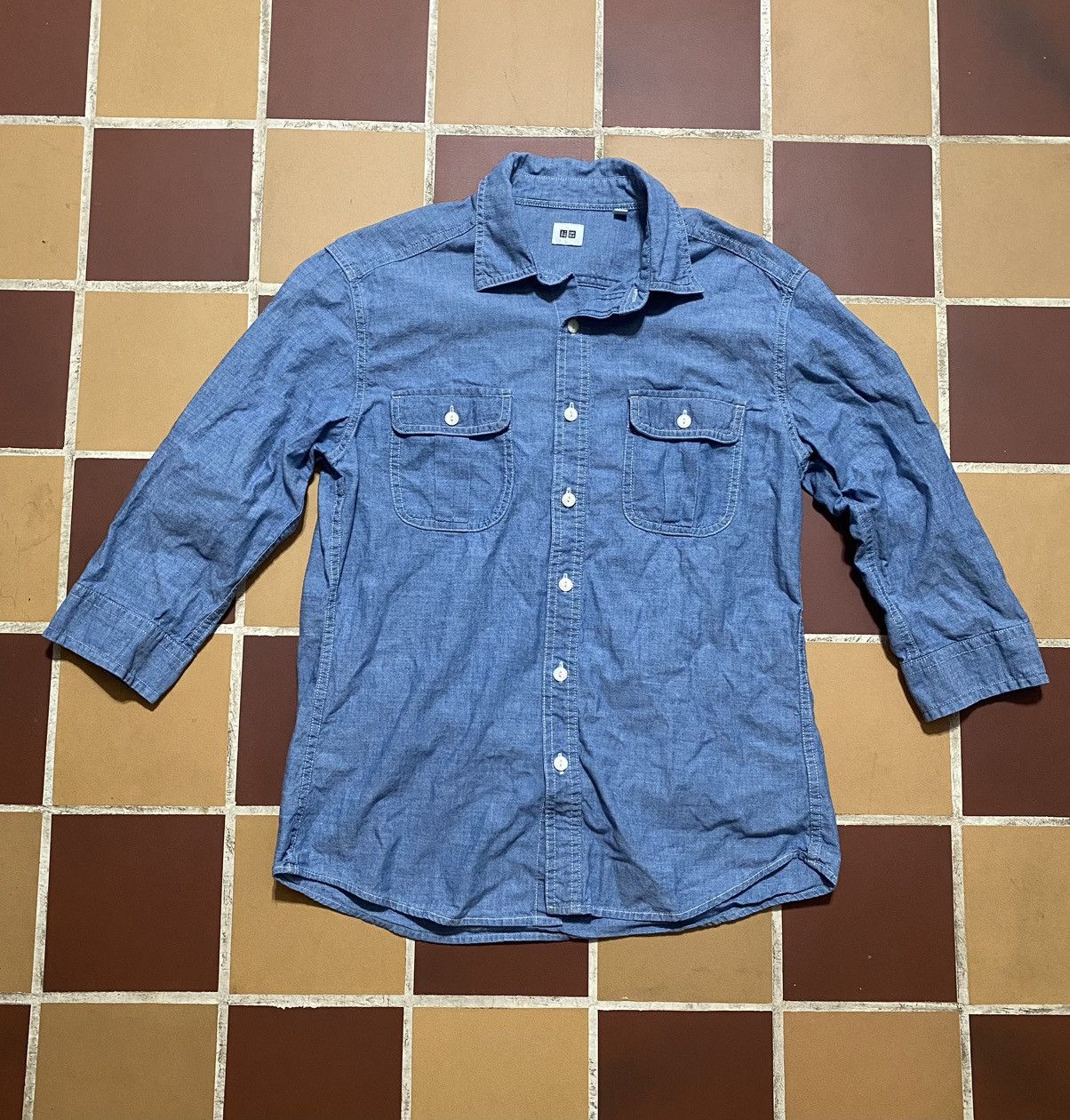 Uniqlo Uniqlo Denim Blue Shirt Size US L / EU 52-54 / 3 - 1 Thumbnail