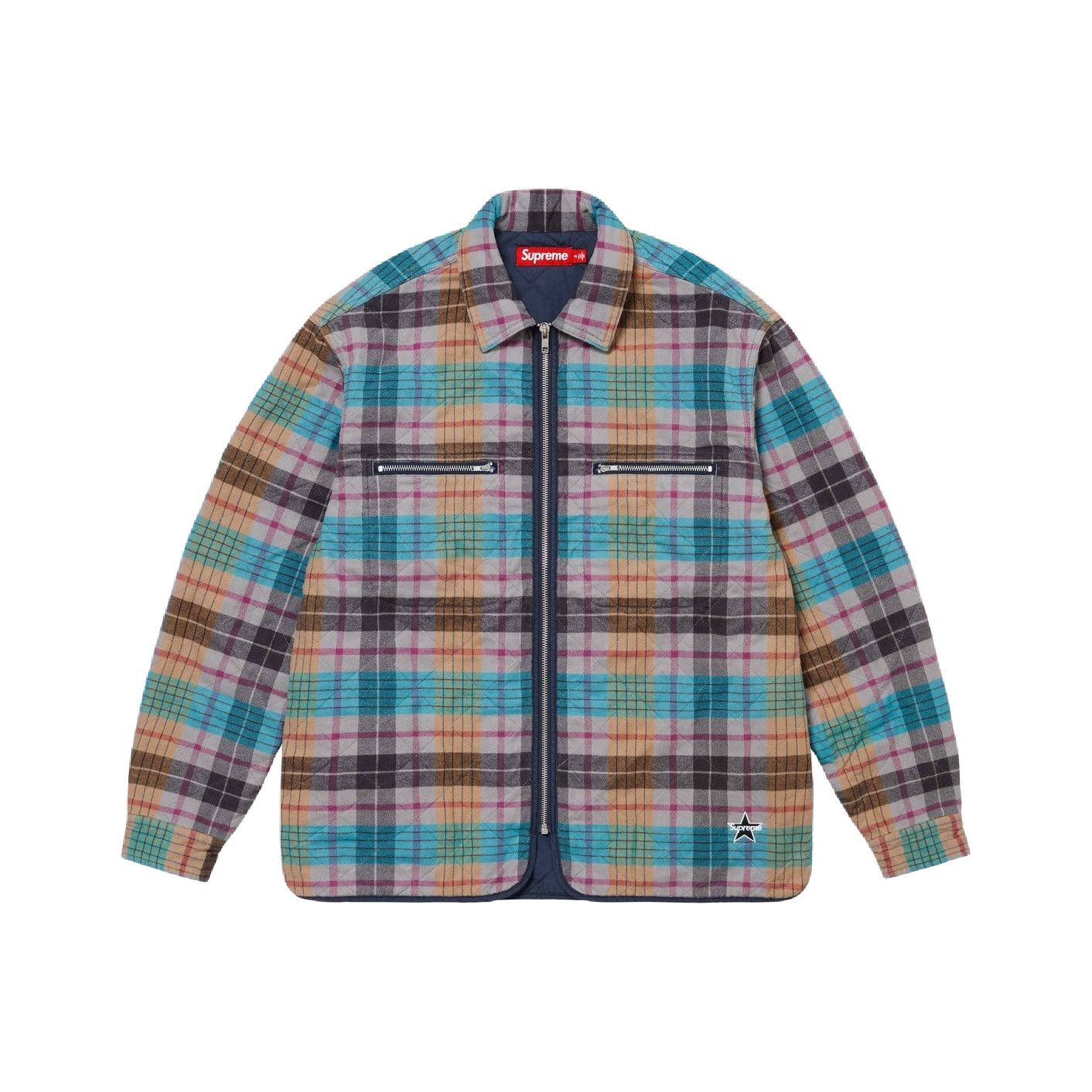 Supreme Supreme Shadow Plaid Flannel Zip Up Shirt | Grailed