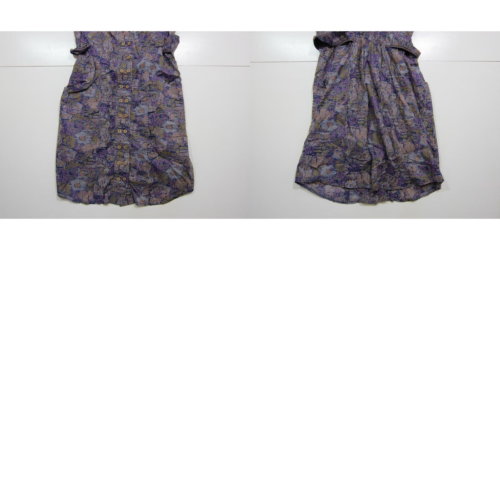 Vintage 3 Stones Est 1989 Cotton Purple Floral Tunic Tank Pocket Dress Women Medium Size M / US 6-8 / IT 42-44 - 8 Thumbnail