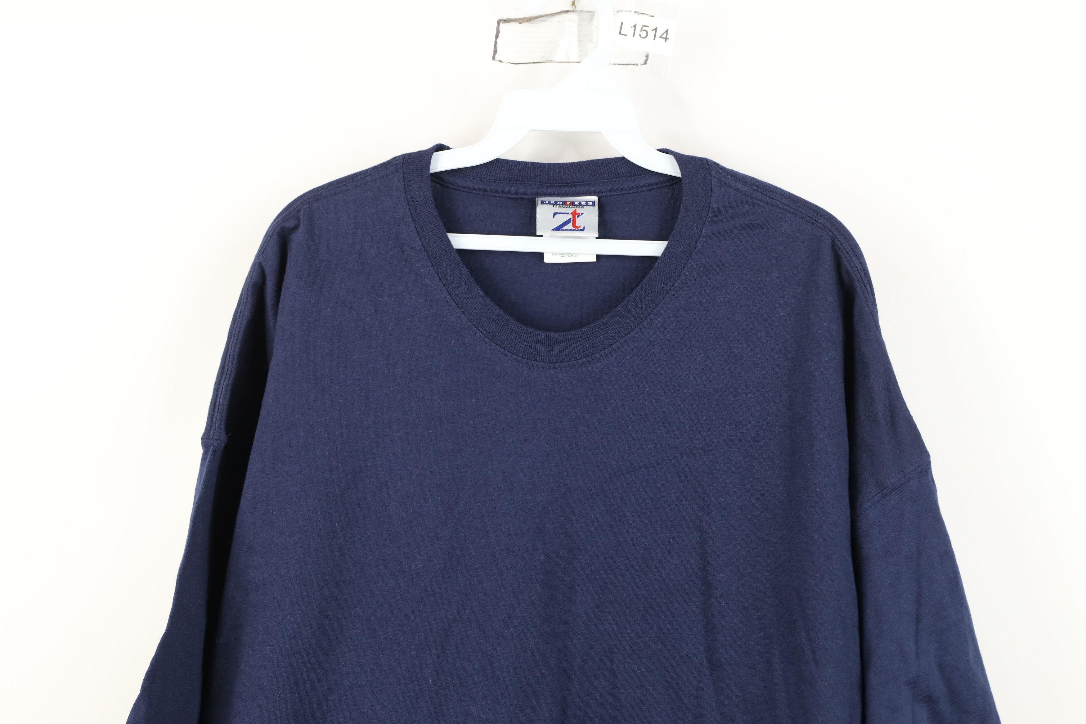 Vintage Vintage 90s Streetwear Heavyweight Cotton T-Shirt Navy Blue Size US XXL / EU 58 / 5 - 2 Thumbnail