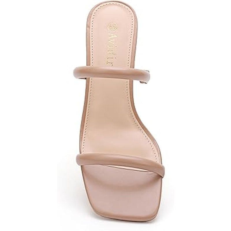 Other Avidirk Women's Size 8 Tan Open Toe 3.5" Block Heel Sandals Size US 8 / IT 38 - 2 Thumbnail