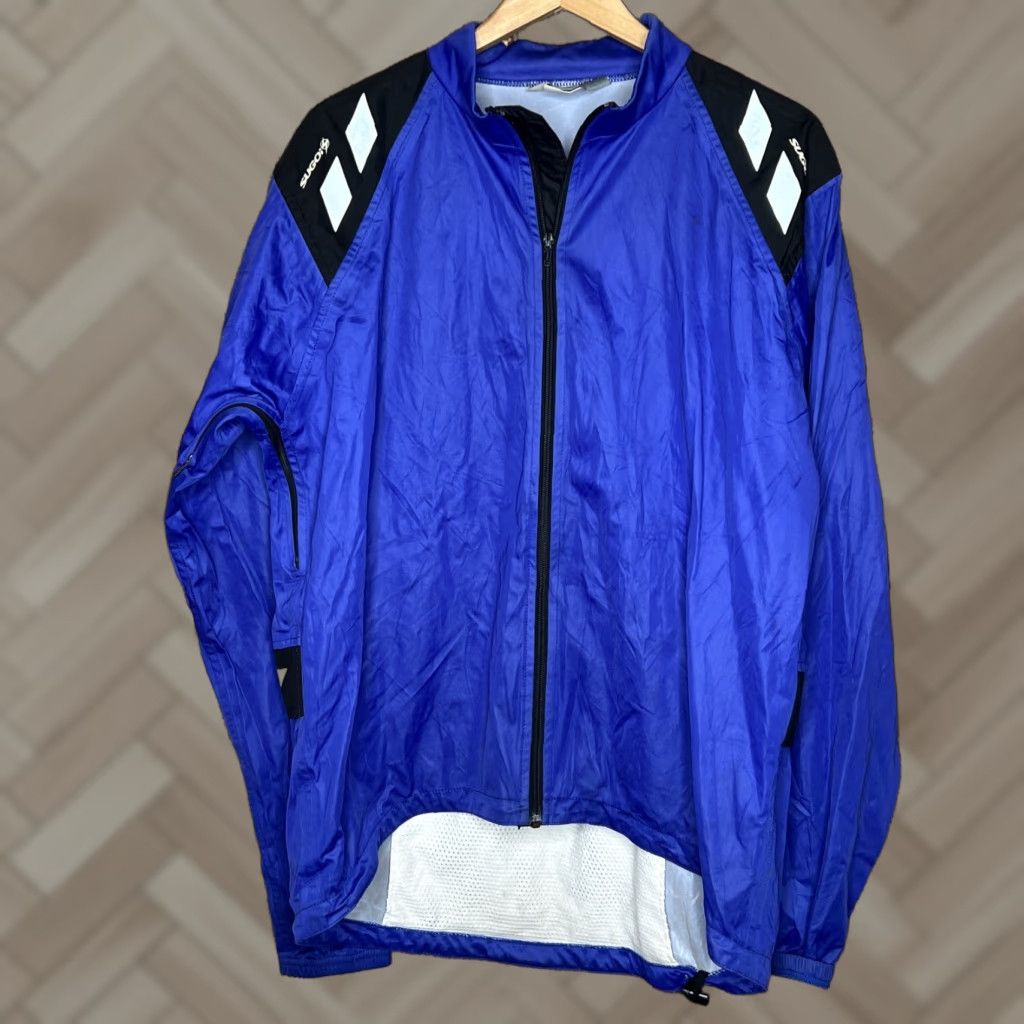 Vintage Sugoi Jacket Windbreaker Cycling Running Full Zip Men’s XL Blue 26” Pit 31” Length Breathable Zip Pocket Back Size US XL / EU 56 / 4 - 1 Thumbnail