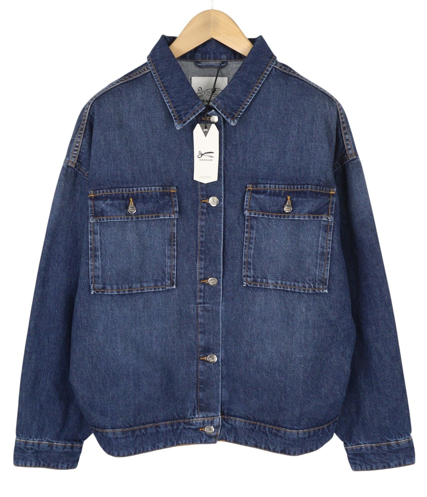 DENHAM CENTURY TRUCKER M Denim Blue Washed Oversized Jacket 85715 Size M / US 6-8 / IT 42-44 - 2 Thumbnail
