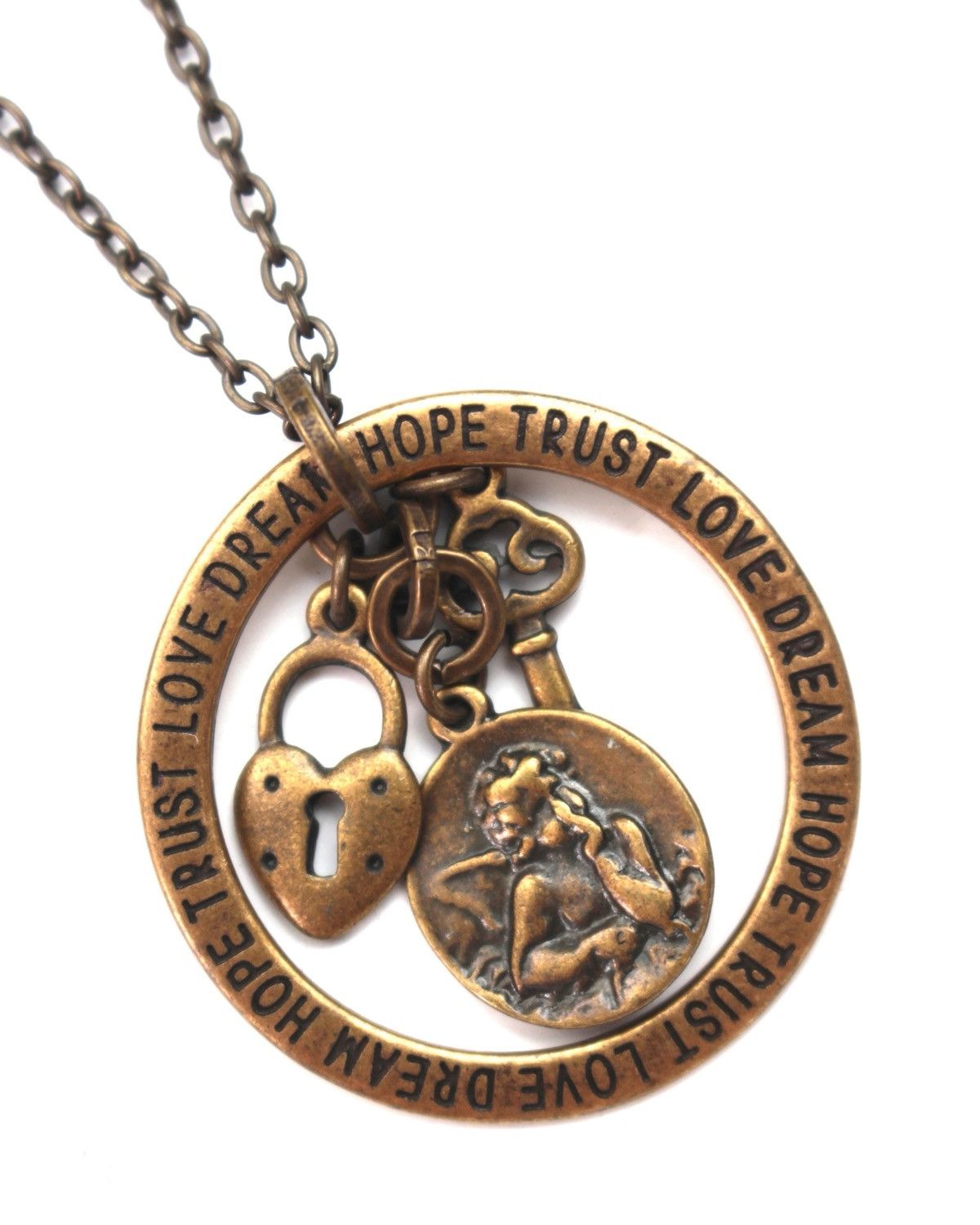 Hysteric Glamour 2000S JAPANESE MADE BRONZE “TRUST LOVE DREAM HOPE” NECKLACE Size ONE SIZE - 3 Thumbnail