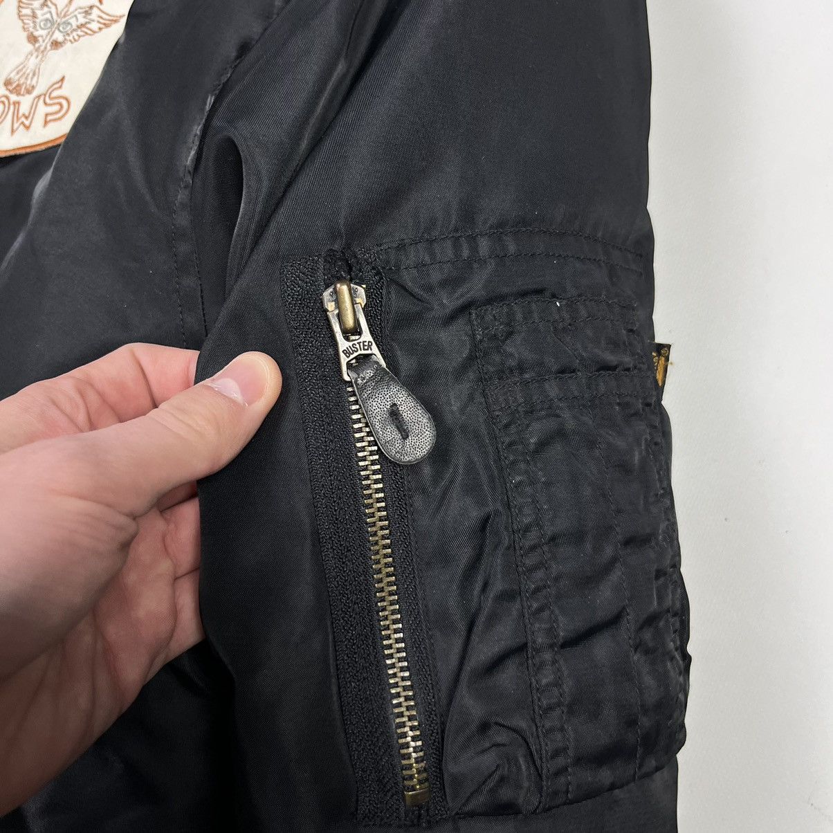 Vintage Night Crows Vintage Bomber Jacket Black Military Aviator Size US XL / EU 56 / 4 - 5 Thumbnail