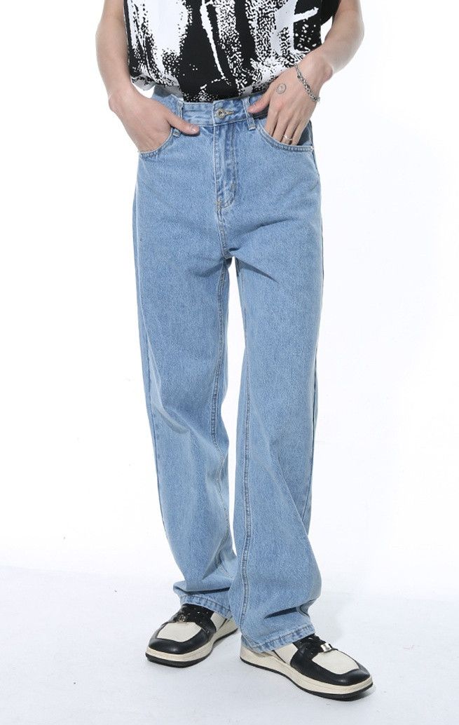 Japanese Brand × Jean Simple classic retro washed light jeans Size US 32 / EU 48 - 1 Thumbnail