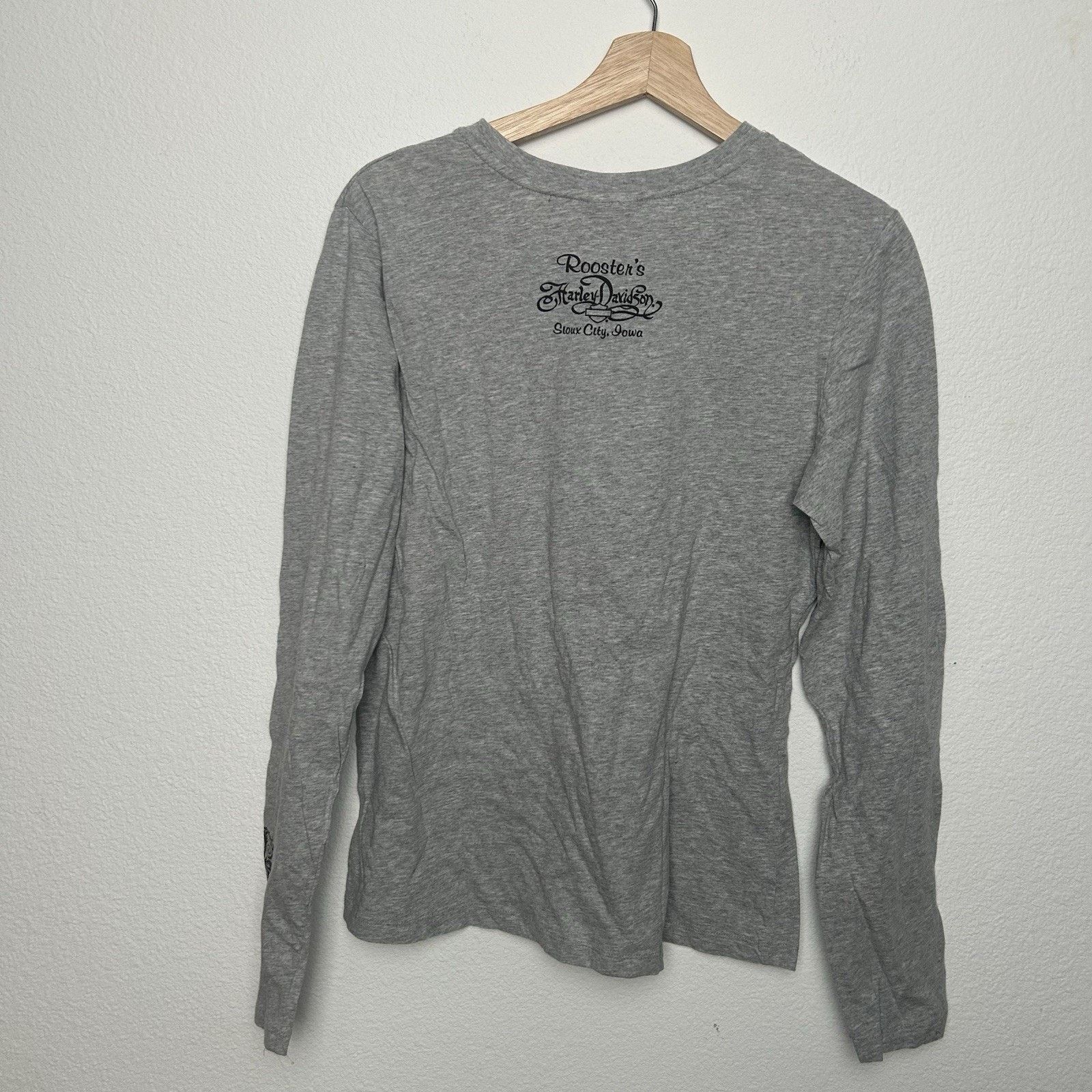 Harley Davidson Harley Davidson Women’s Gray Long Sleeve Y2K T-Shirt XL Size XL / US 12-14 / IT 48-50 - 4 Thumbnail