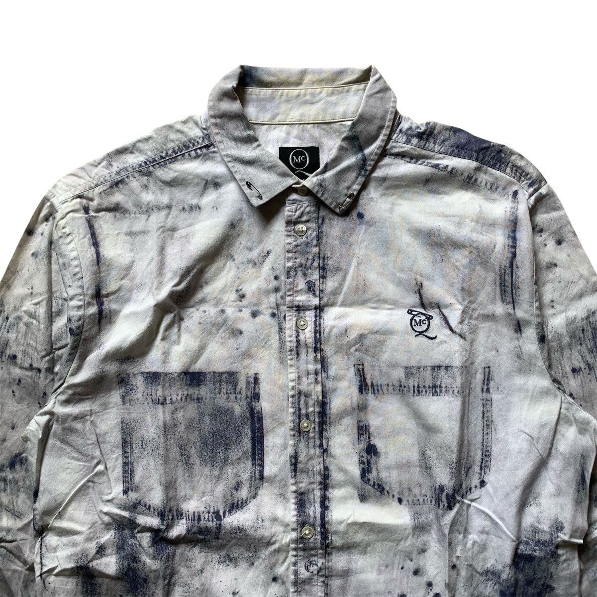 Alexander McQueen Alexander Mqueen Abstrach Pattern Shirt Button Up Pin Size US M / EU 48-50 / 2 - 2 Thumbnail