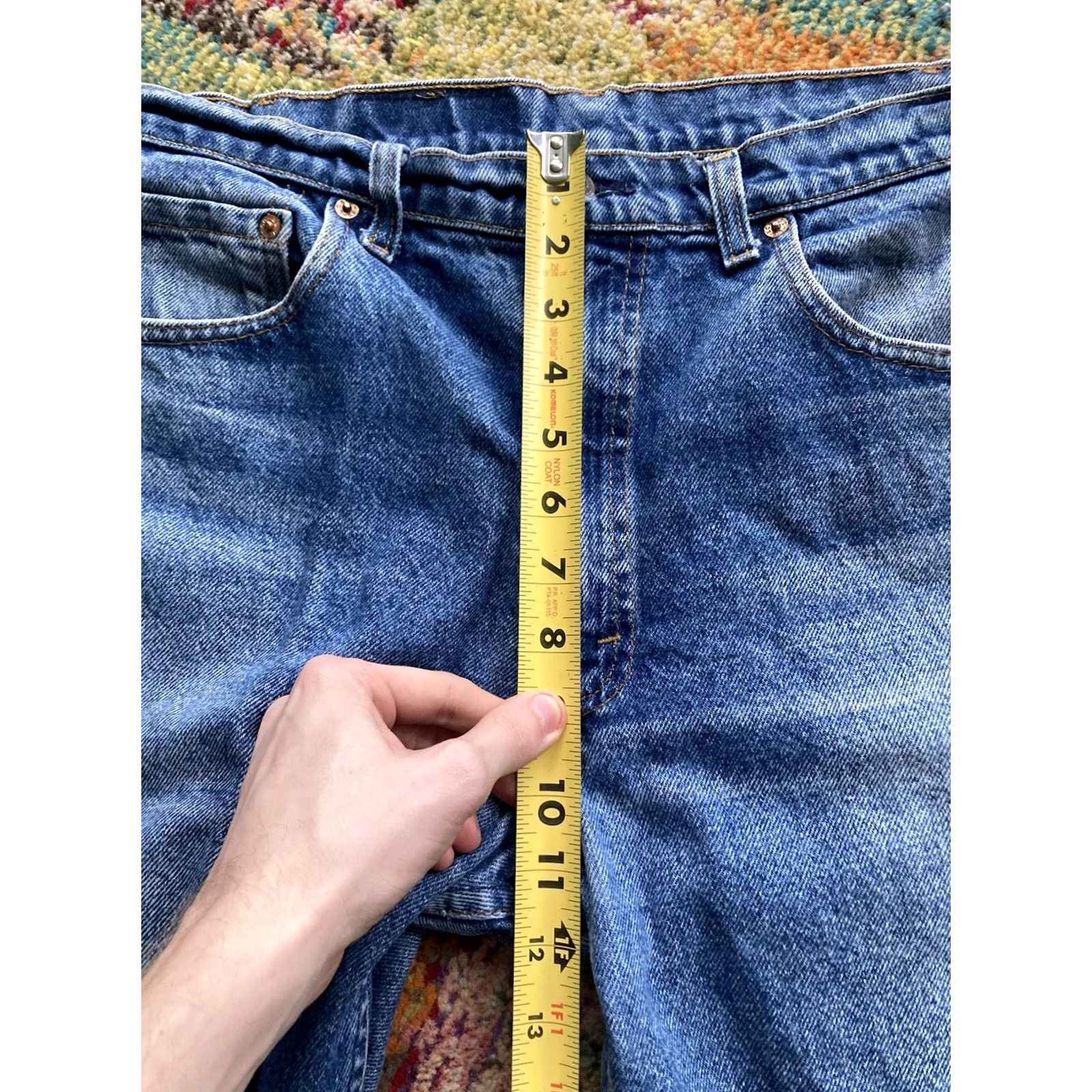 Levi's VINTAGE Levi's 505 Jeans USA Made Mens 32x25 Blue Denim Red Tab Straight Jeans Mens Regular 80s Size US 35 - 5 Thumbnail