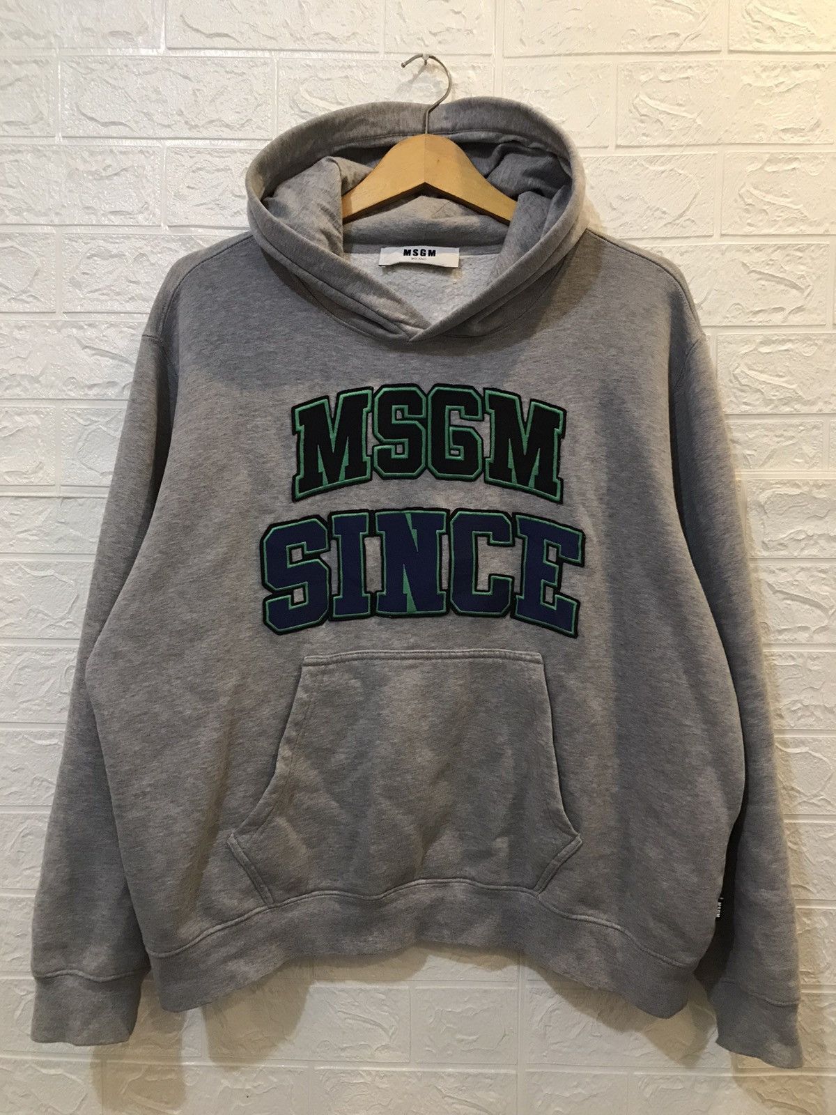 Vintage MSGM Since embroidery cotton hoodie Size US S / EU 44-46 / 1 - 1 Thumbnail