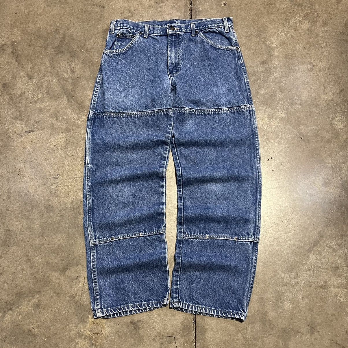 Vintage Dickies Double Knee Carpenter Denim Pants Jean Baggy