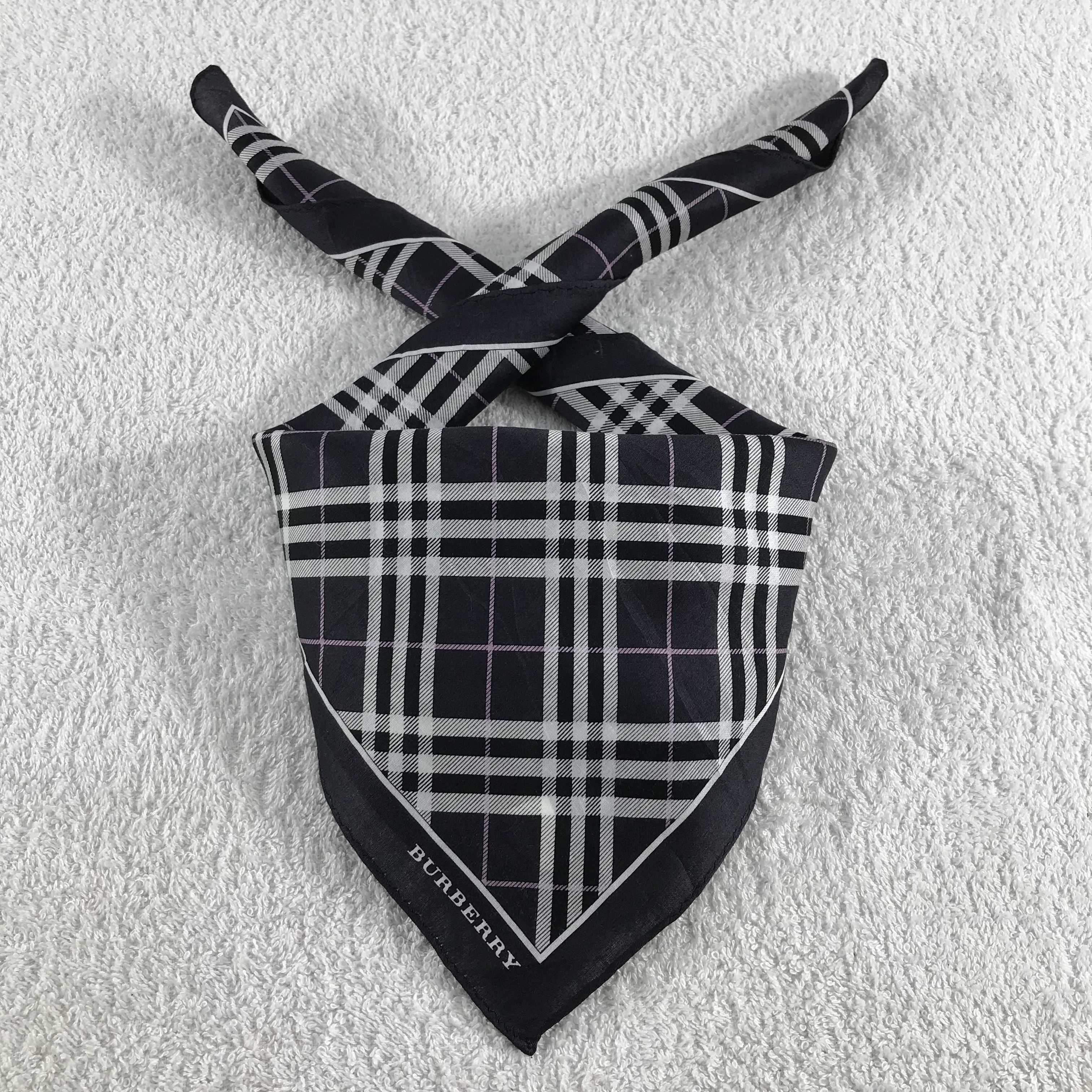 Burberry × Vintage Burberry Bandana / Handkerchief / Neckerchief - S349 Size ONE SIZE - 3 Thumbnail