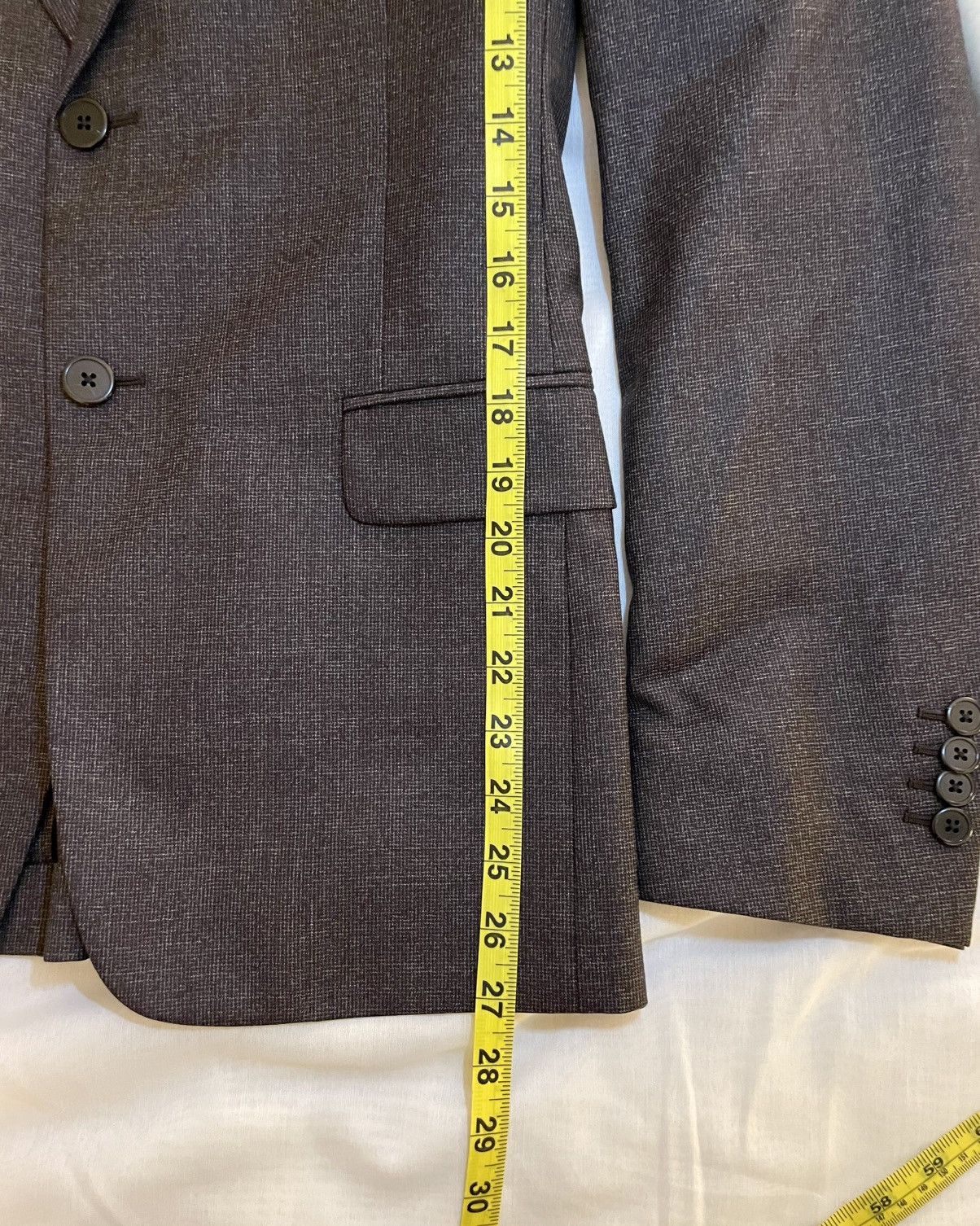 Prada Prada Made in Italy 100% Wool Blazer Brown-Gray Tweed 36R Size 36R - 6 Thumbnail