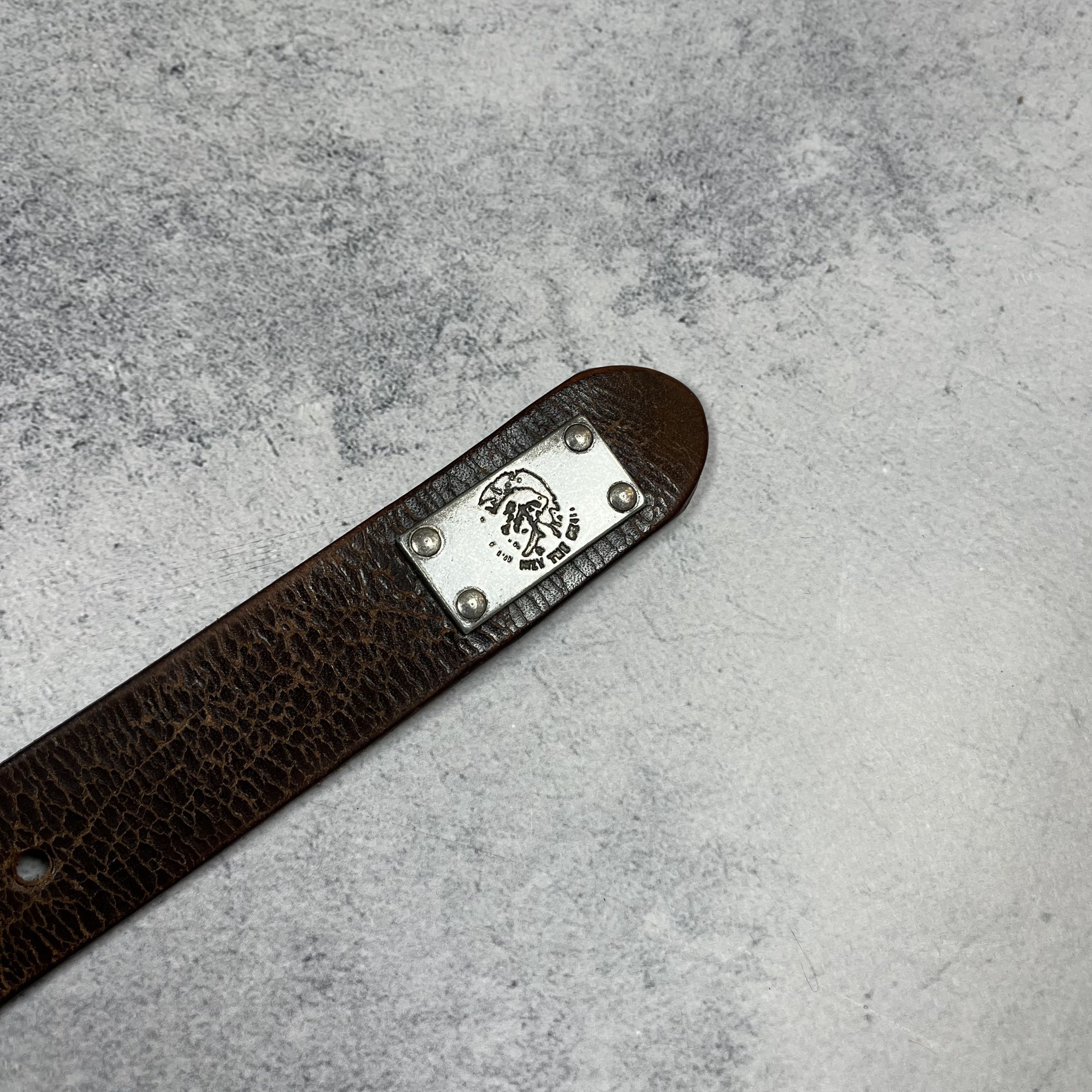 Diesel Vintage Diesel Cow Leather Y2K Brown Belt 00’s Size ONE SIZE - 21 Thumbnail
