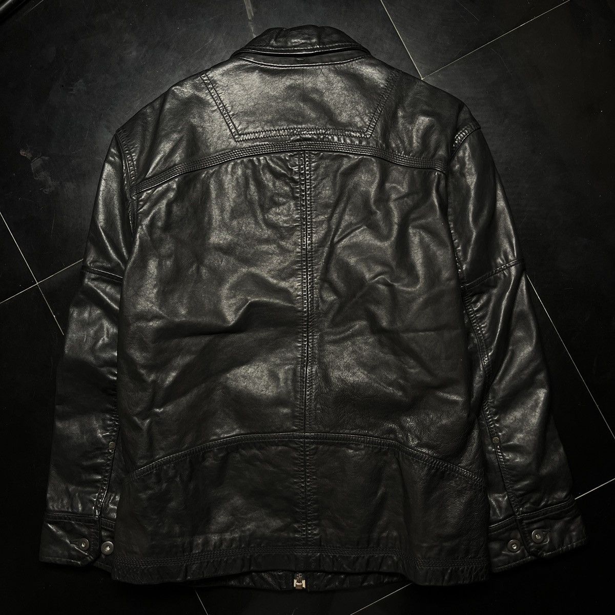 Timberland Timberland Earthkeepers Collared Zip-up Cow Leather Jacket Size US L / EU 52-54 / 3 - 5 Thumbnail
