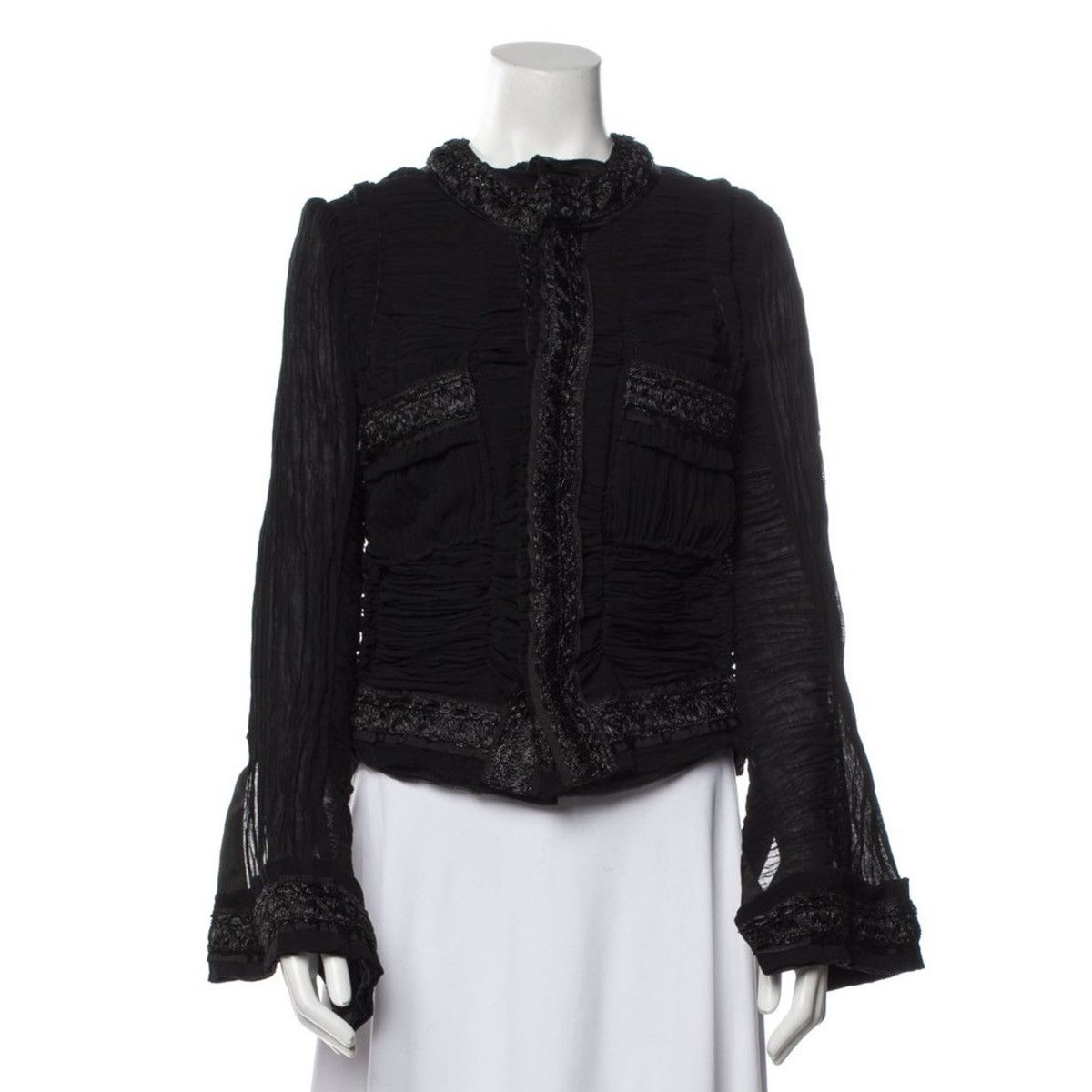 Junya Watanabe Junya Watanabe CDG Embroidered Trim Ruched Fitted Jacket Size US M / EU 48-50 / 2 - 7 Thumbnail