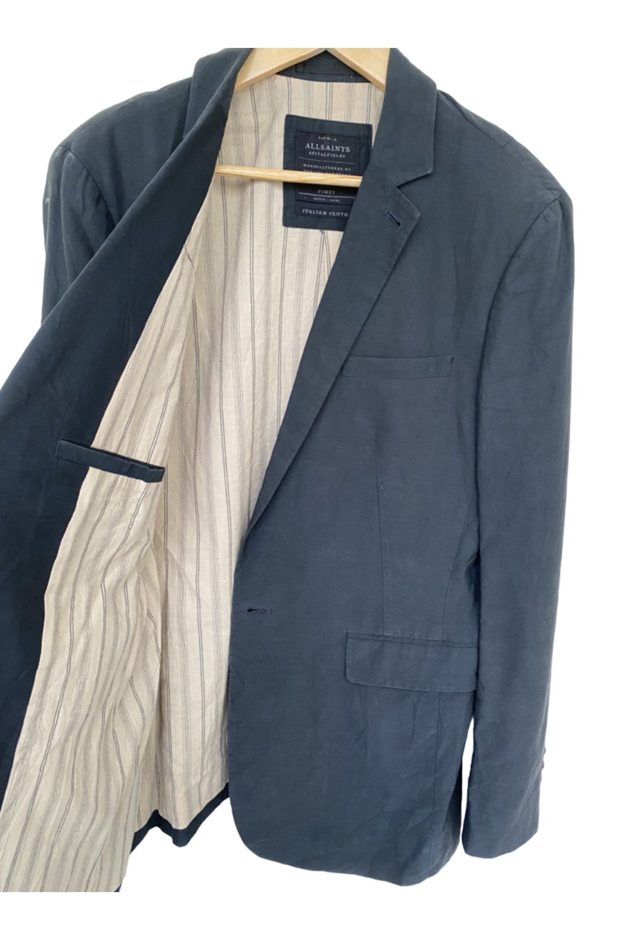Allsaints Allsaints Luxury Cotton Blazer Coat Size 40R - 3 Thumbnail