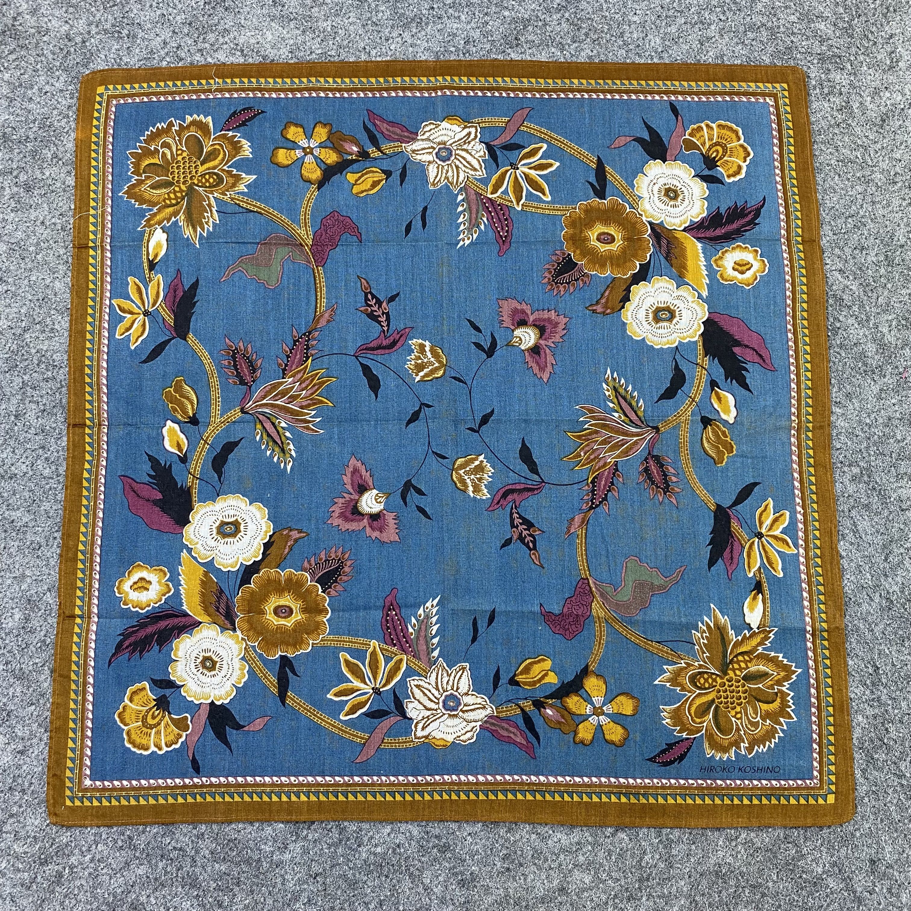 Japanese Brand Hiroko Koshino Handkerchief Neckerchief Bandana-B2037 Size ONE SIZE - 3 Thumbnail