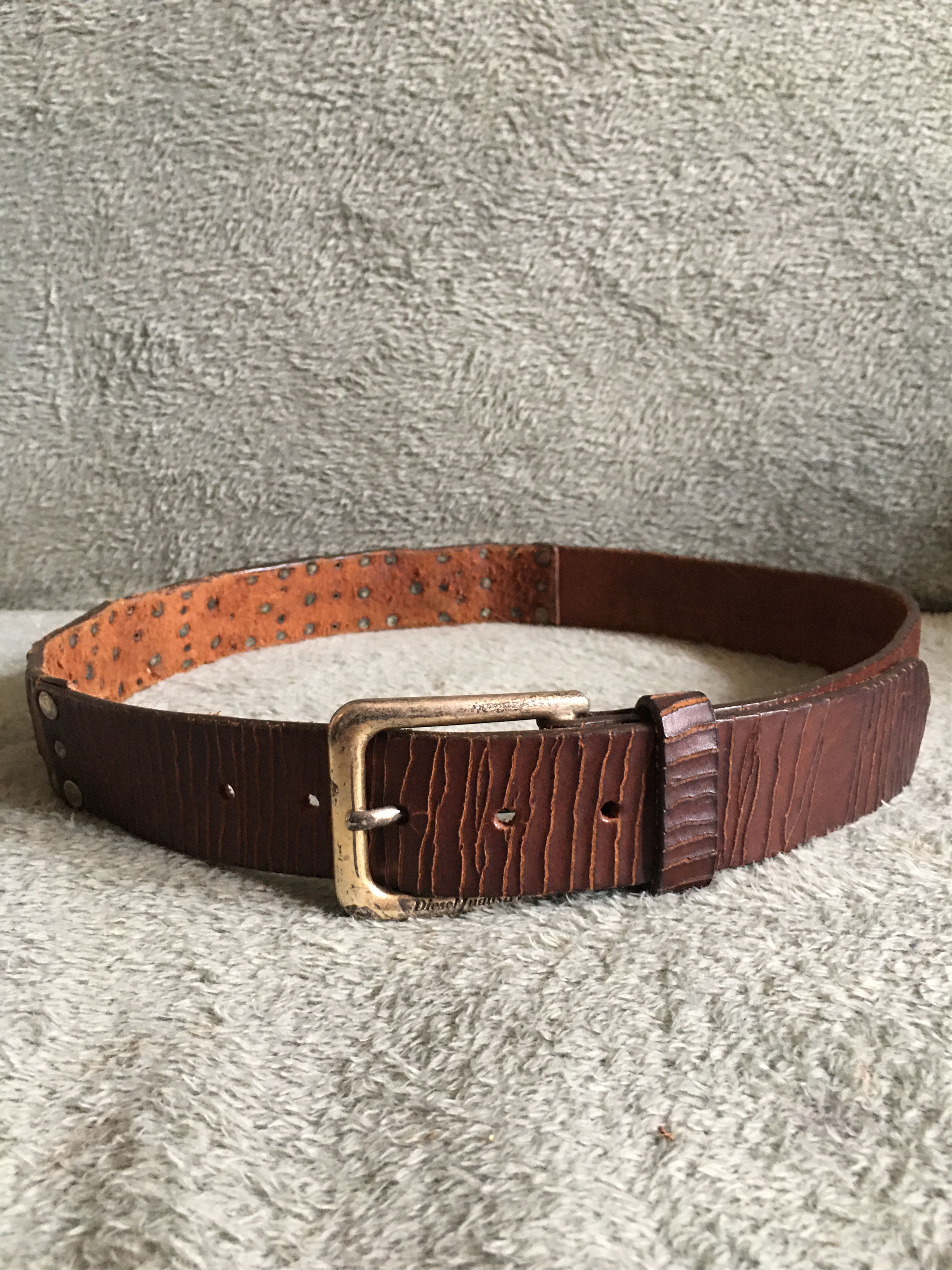 Diesel DIESEL Men's Belt Leather Studded Vintage US Size 90 Size 36 - 3 Thumbnail