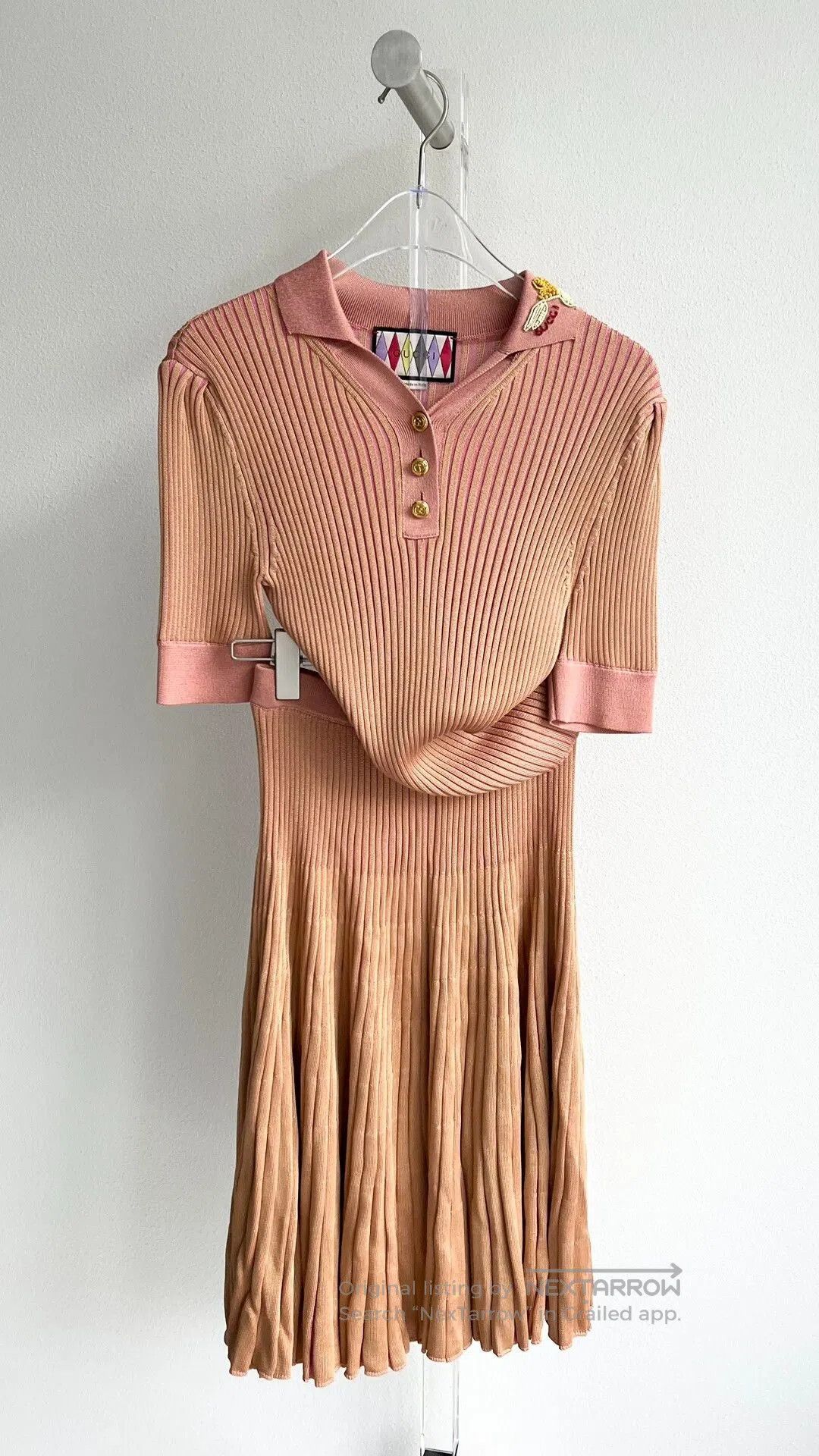 Gucci Gucci Knit Short-Sleeve Pleated Dress. Size S / US 4 / IT 40 - 2 Thumbnail