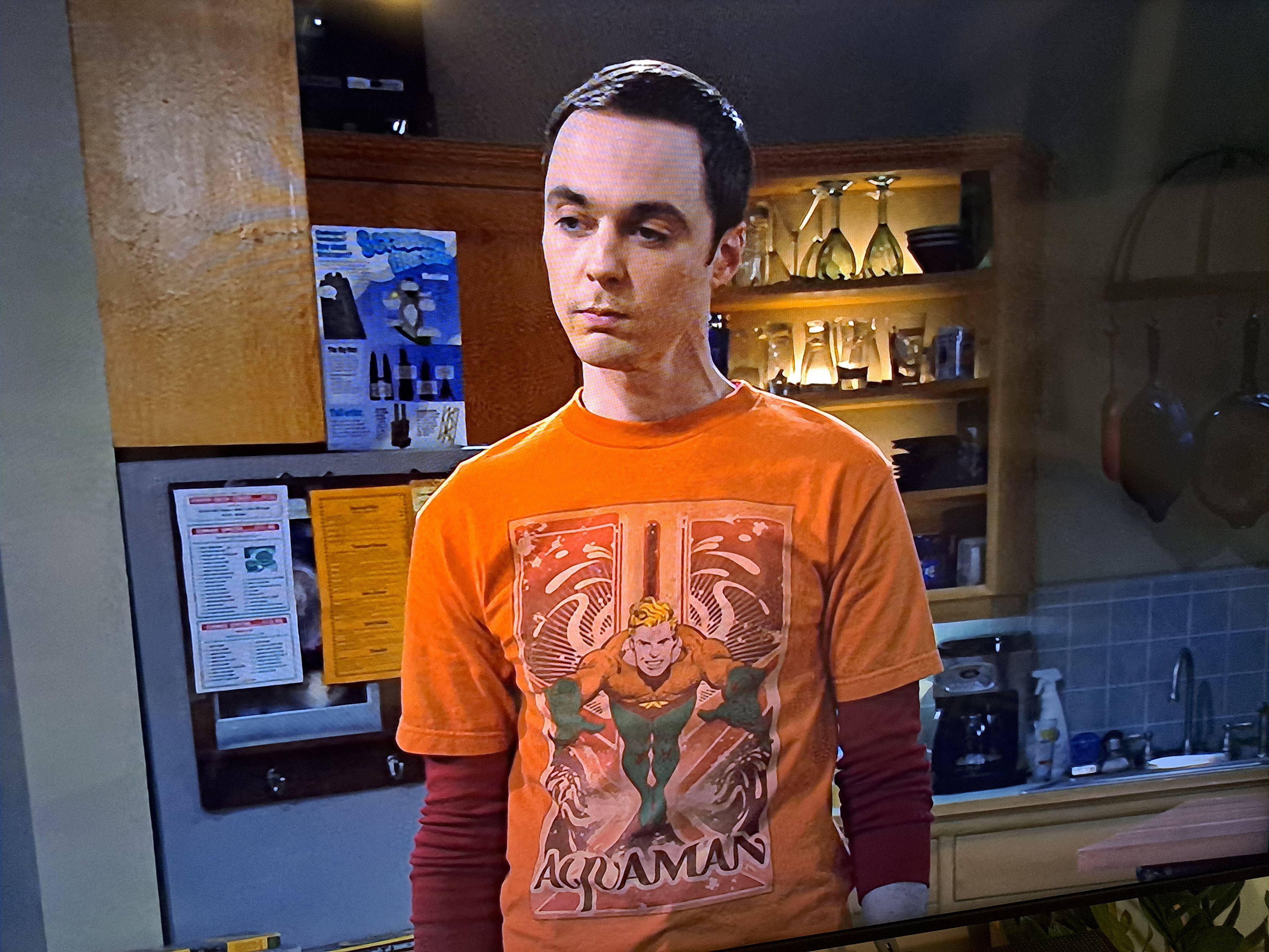 DC Comics × Fruit Of The Loom × Vintage Sheldon's Cooper Aquaman t-shirt DC Comics Big Bang Theory Size US M / EU 48-50 / 2 - 1 Thumbnail