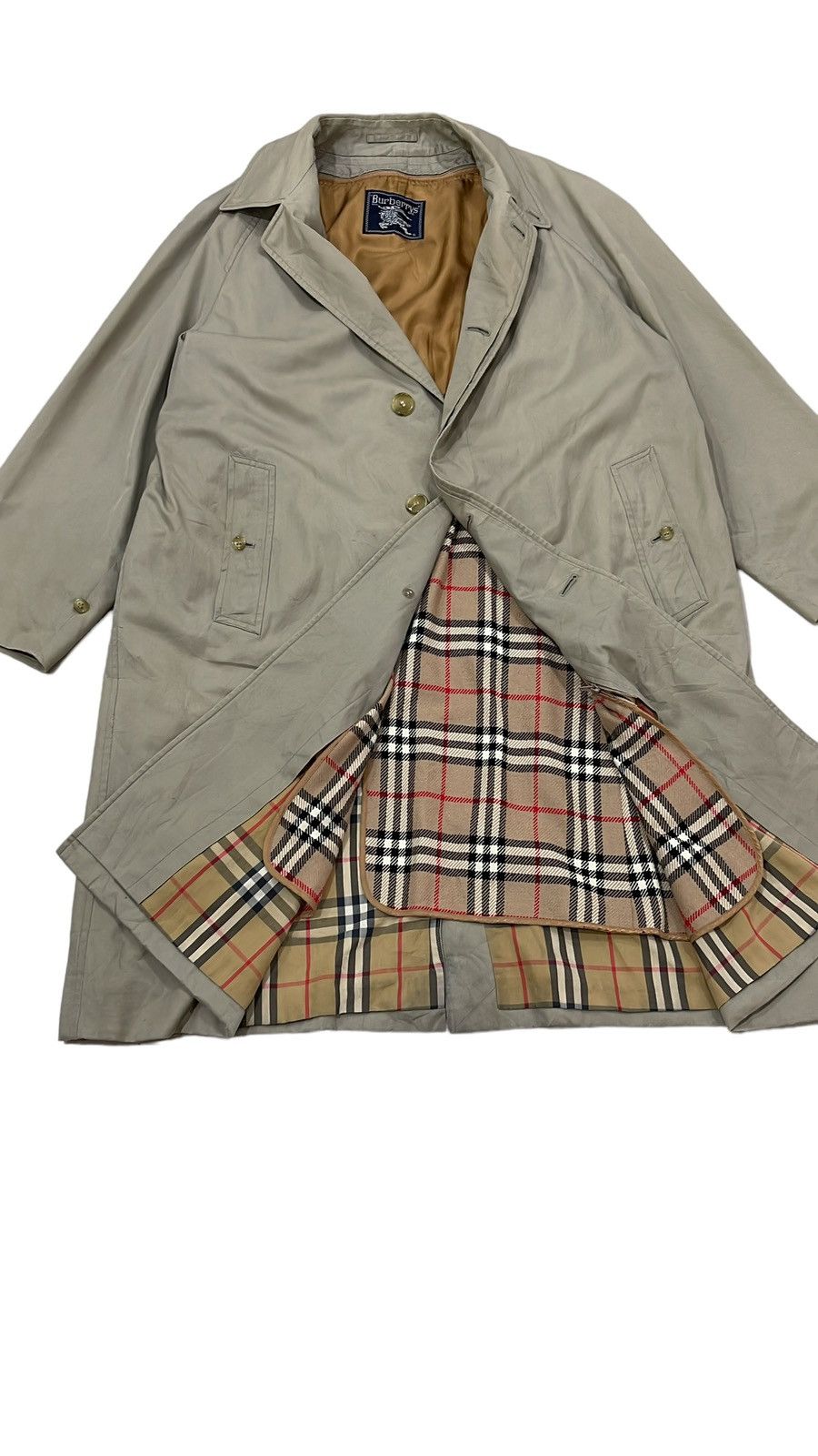 Burberry × Vintage Vintage 90s Burberrys Nova Check Overcoat Size US M / EU 48-50 / 2 - 5 Thumbnail