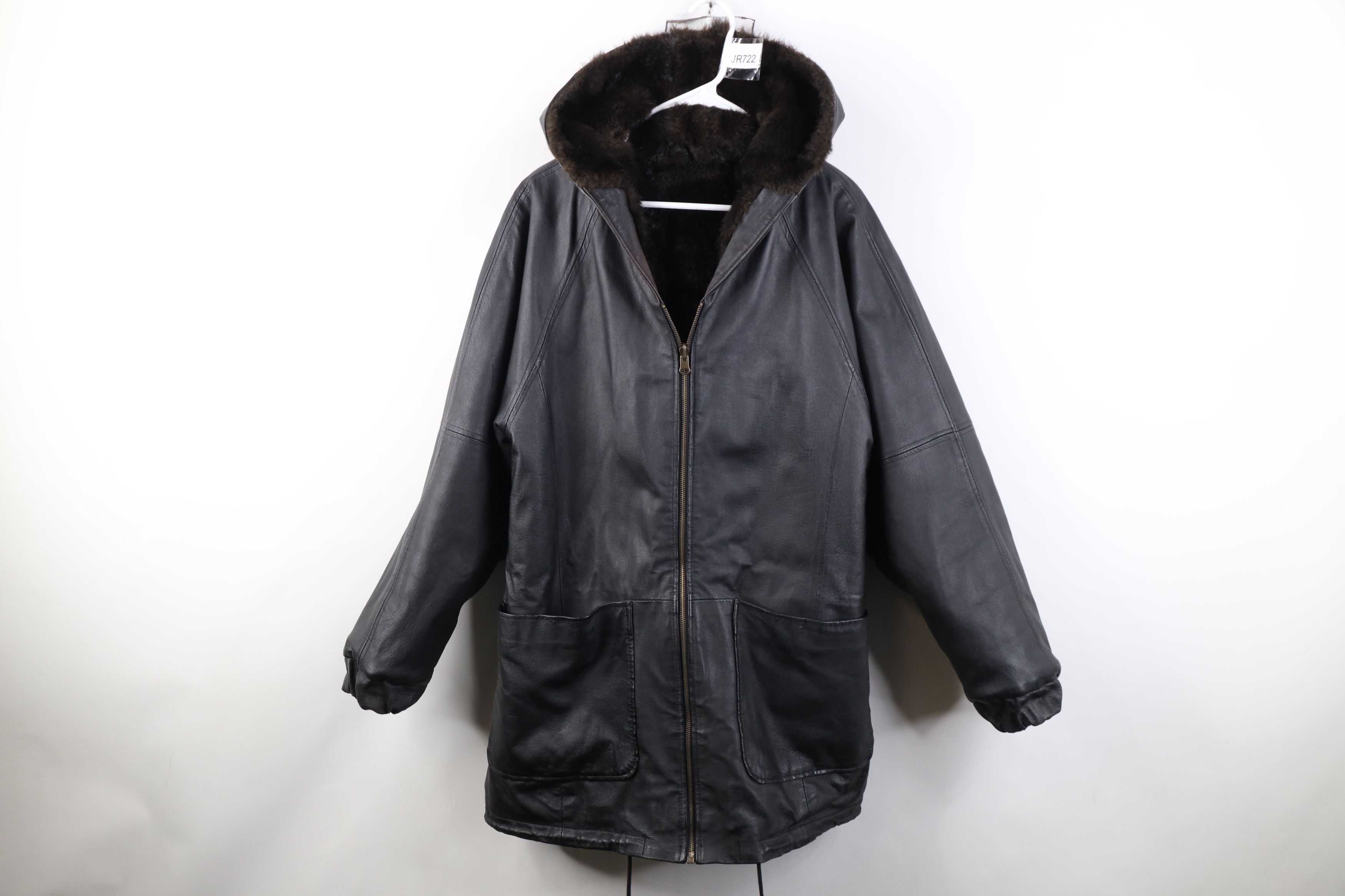 Vintage Vintage 90s Streetwear Reversible Faux Fur Leather Jacket Size M / US 6-8 / IT 42-44 - 11 Thumbnail