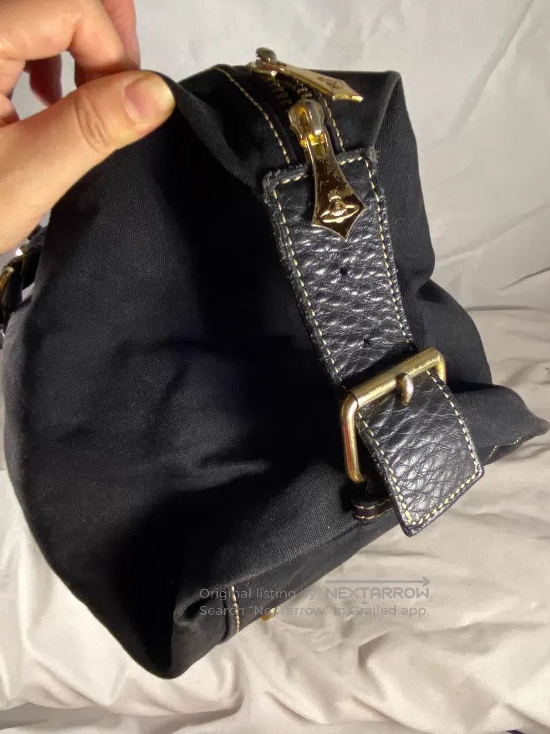 Vivienne Westwood vivienne westwood Boston bag with Saturn large logo, Black Size ONE SIZE - 9 Thumbnail