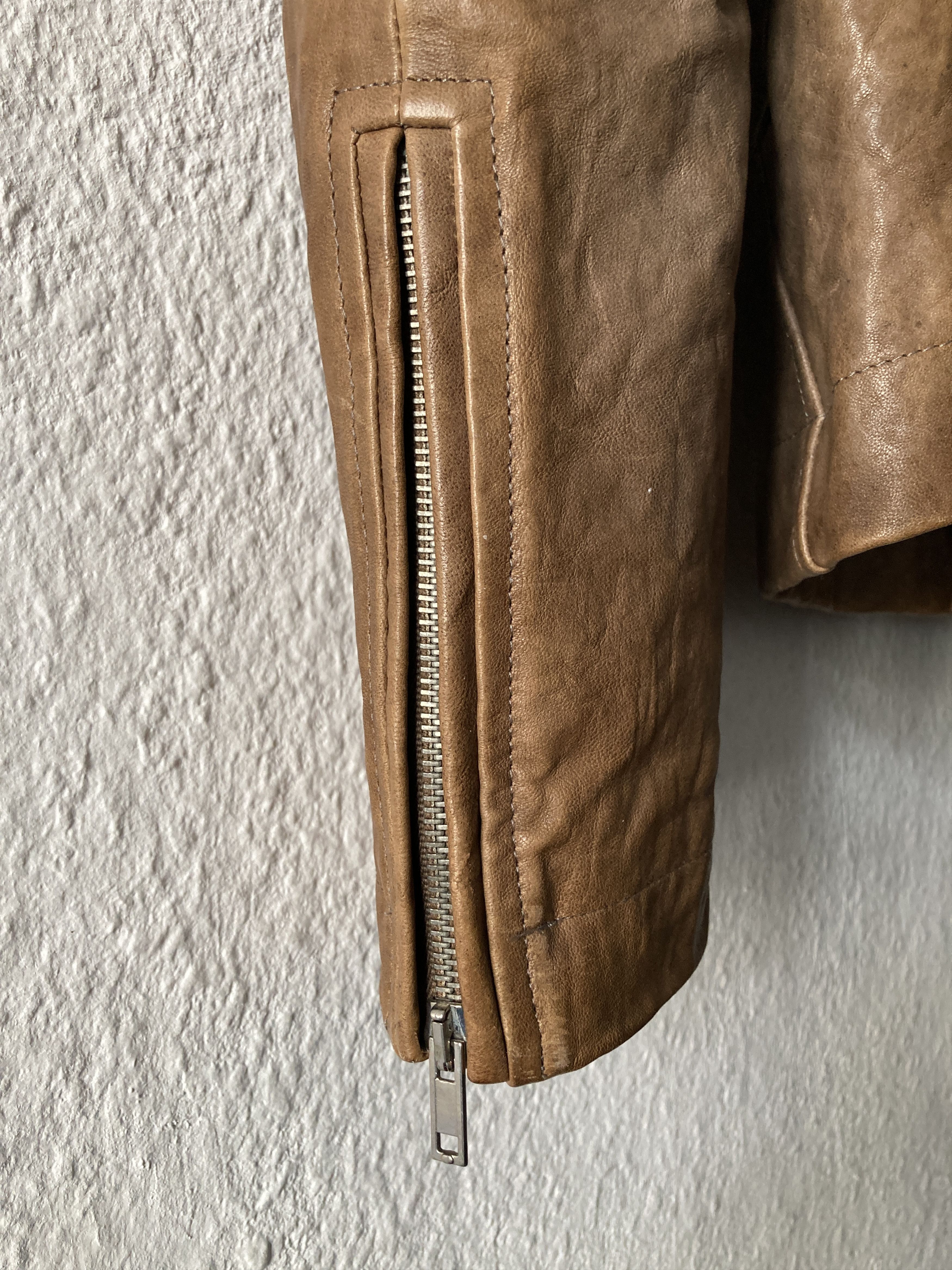 Rick Owens F/W 09 “CRUST” Hammered Lamb Mollino Leather Jacket Dust L Size US L / EU 52-54 / 3 - 12 Thumbnail
