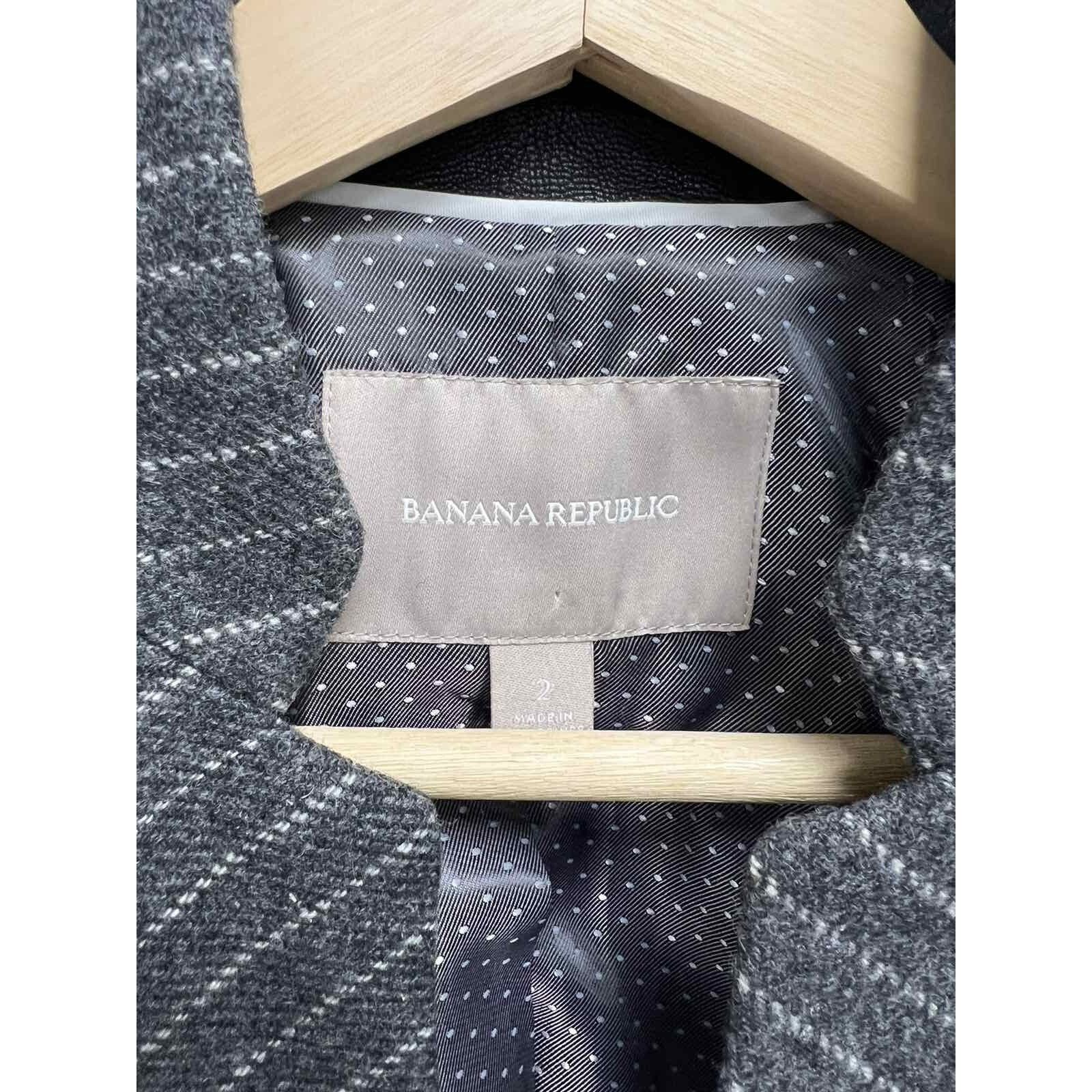 Banana Republic Banana Republic Women Wool Blend Jacket Gray Size 2 A000638 Size XS / US 0-2 / IT 36-38 - 5 Thumbnail