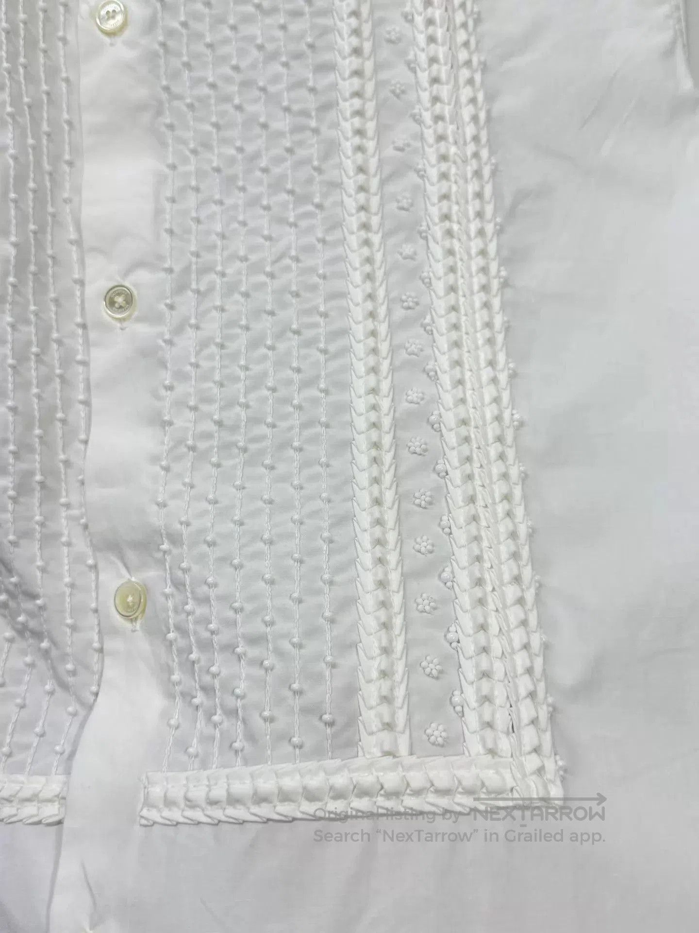 Valentino White Short Sleeve Button-Down Shirt. Size US M / EU 48-50 / 2 - 3 Thumbnail