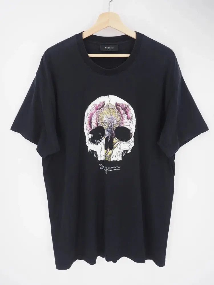 Givenchy Givenchy 12SS Flower Skull Print Tee-2505 Size US L / EU 52-54 / 3 - 1 Thumbnail