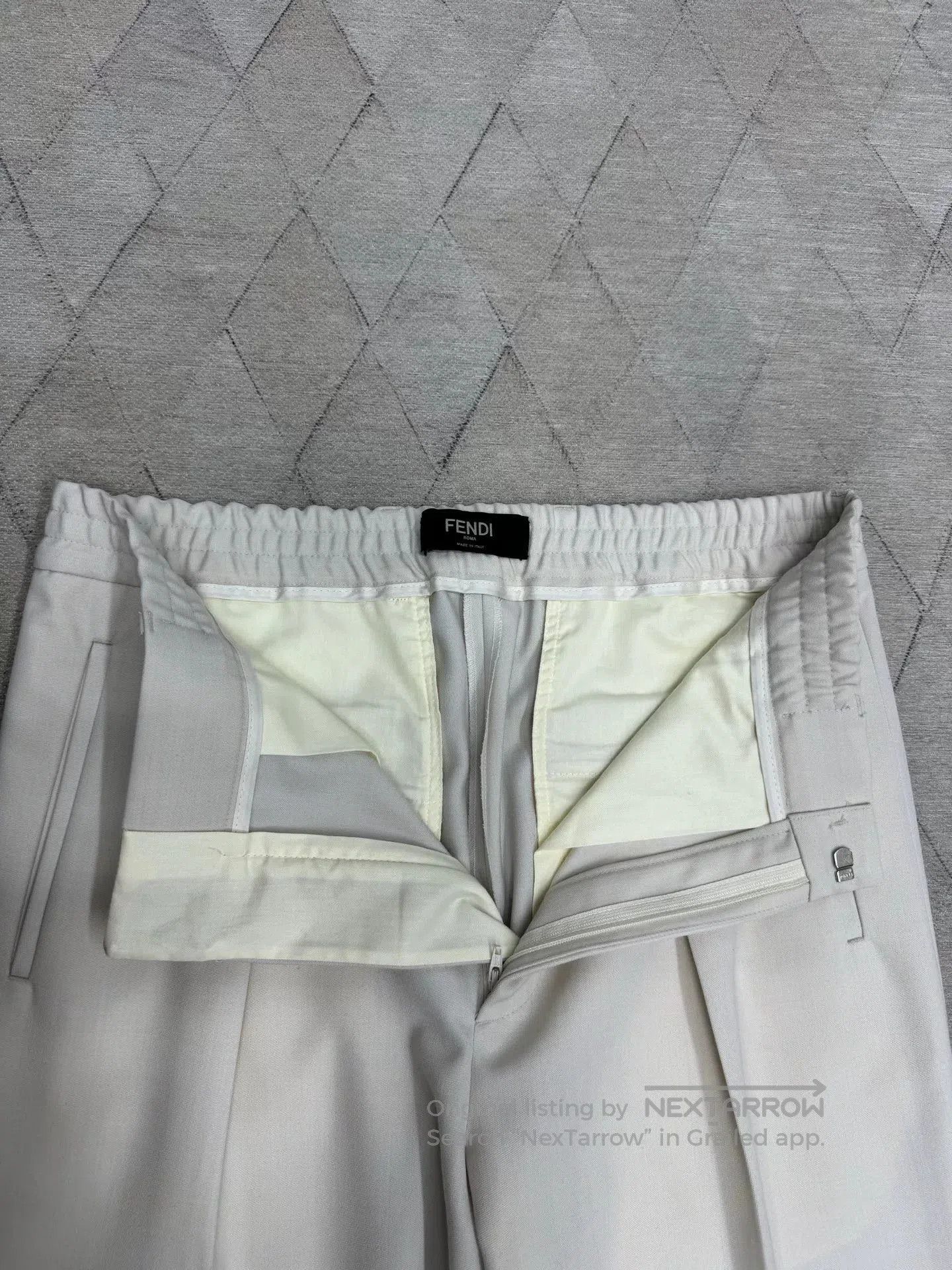 Fendi Fendi Spring Summer Ivory Wool Trousers. Size US 32 / EU 48 - 7 Thumbnail