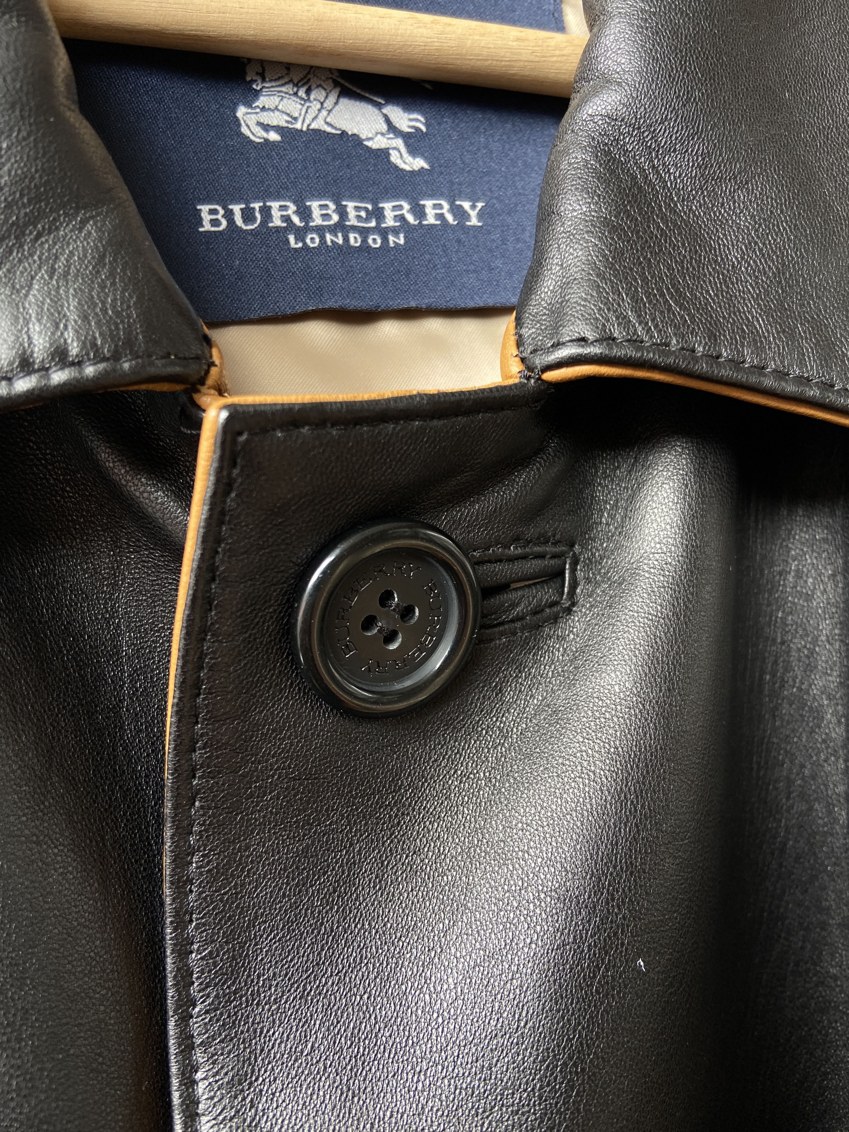 Burberry Burberry London - Lambskin Leather Trench Coat Size US L / EU 52-54 / 3 - 4 Thumbnail