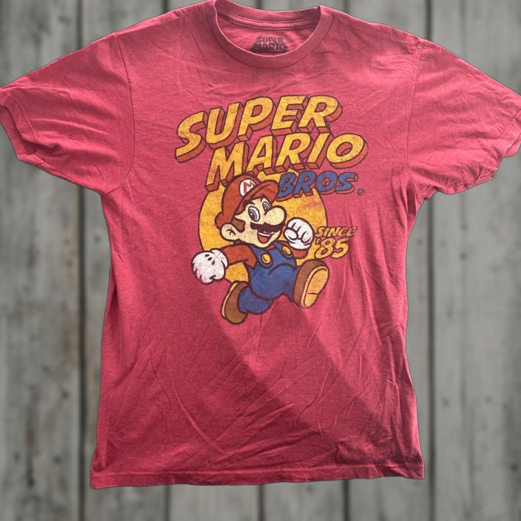 Nintendo VINTAGE Super Mario Bros Shirt Mens Medium Red Since 85 Nintendo Video Game Tee Graphic Size US M / EU 48-50 / 2 - 1 Thumbnail
