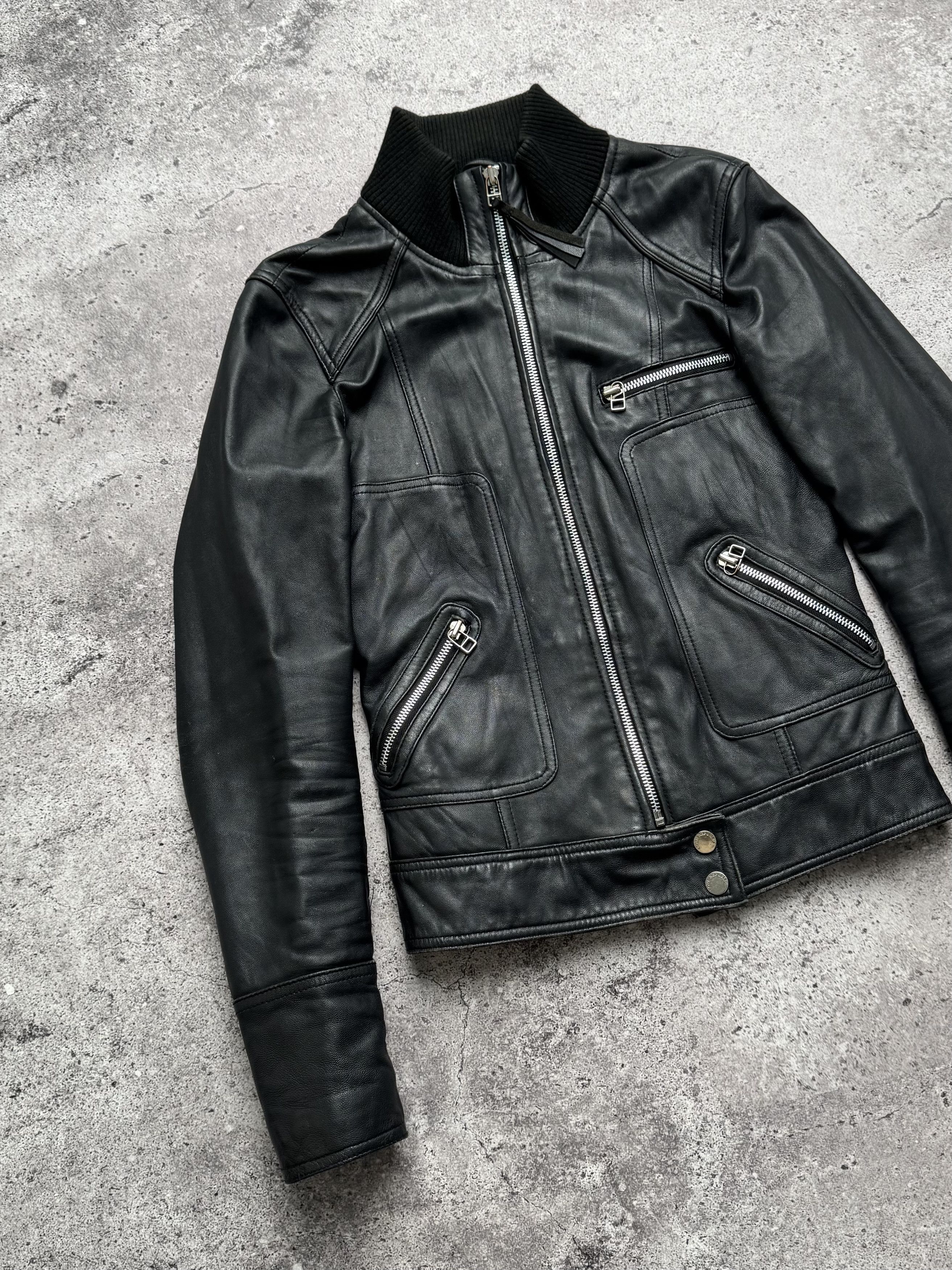 Vintage Vintage Cropped Leather Jacket C2(V480) Size XS / US 0-2 / IT 36-38 - 2 Thumbnail