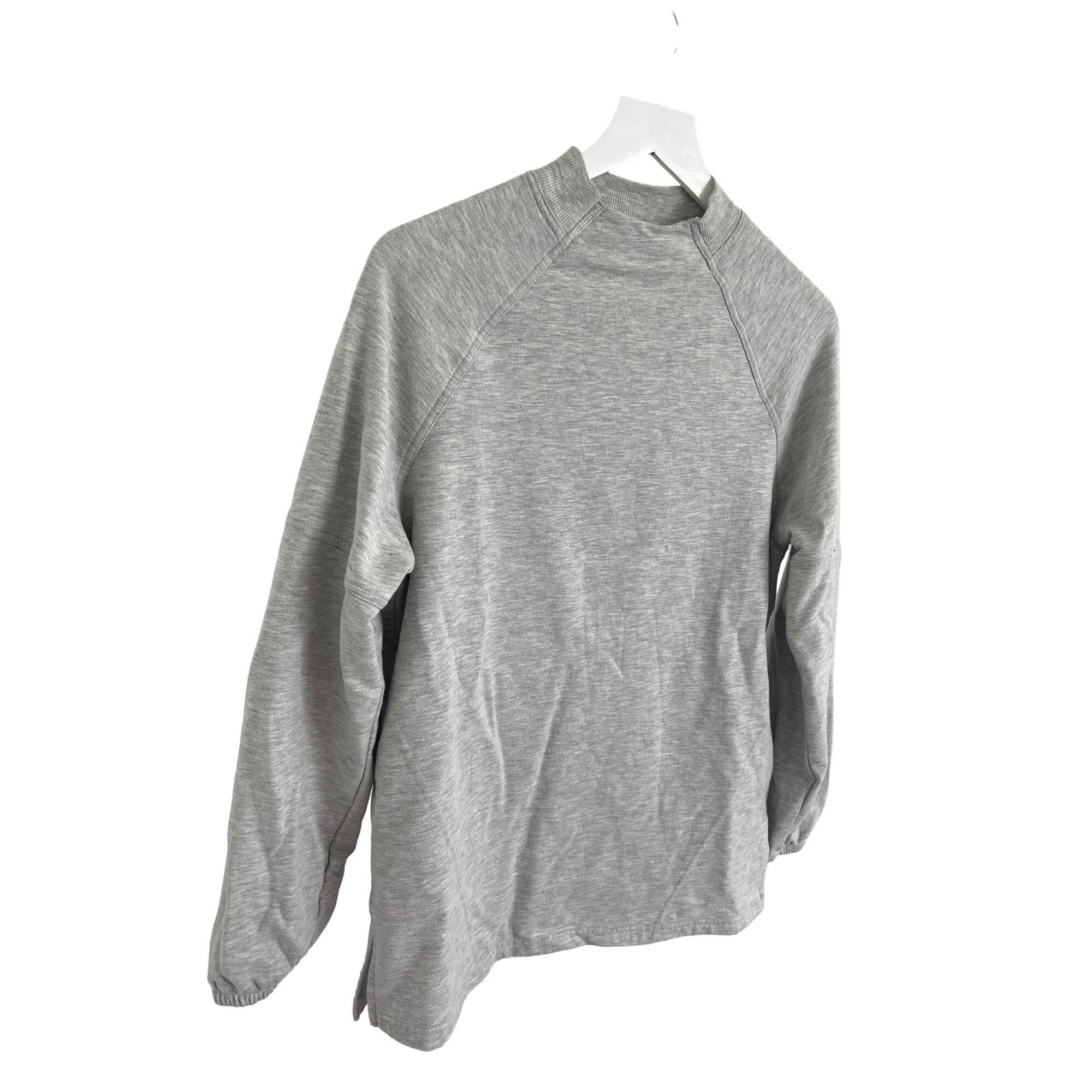 Other Z by Zella Cozy Heather Grey Mock Neck Long Sleeve Pullover Size XS / US 0-2 / IT 36-38 - 3 Thumbnail