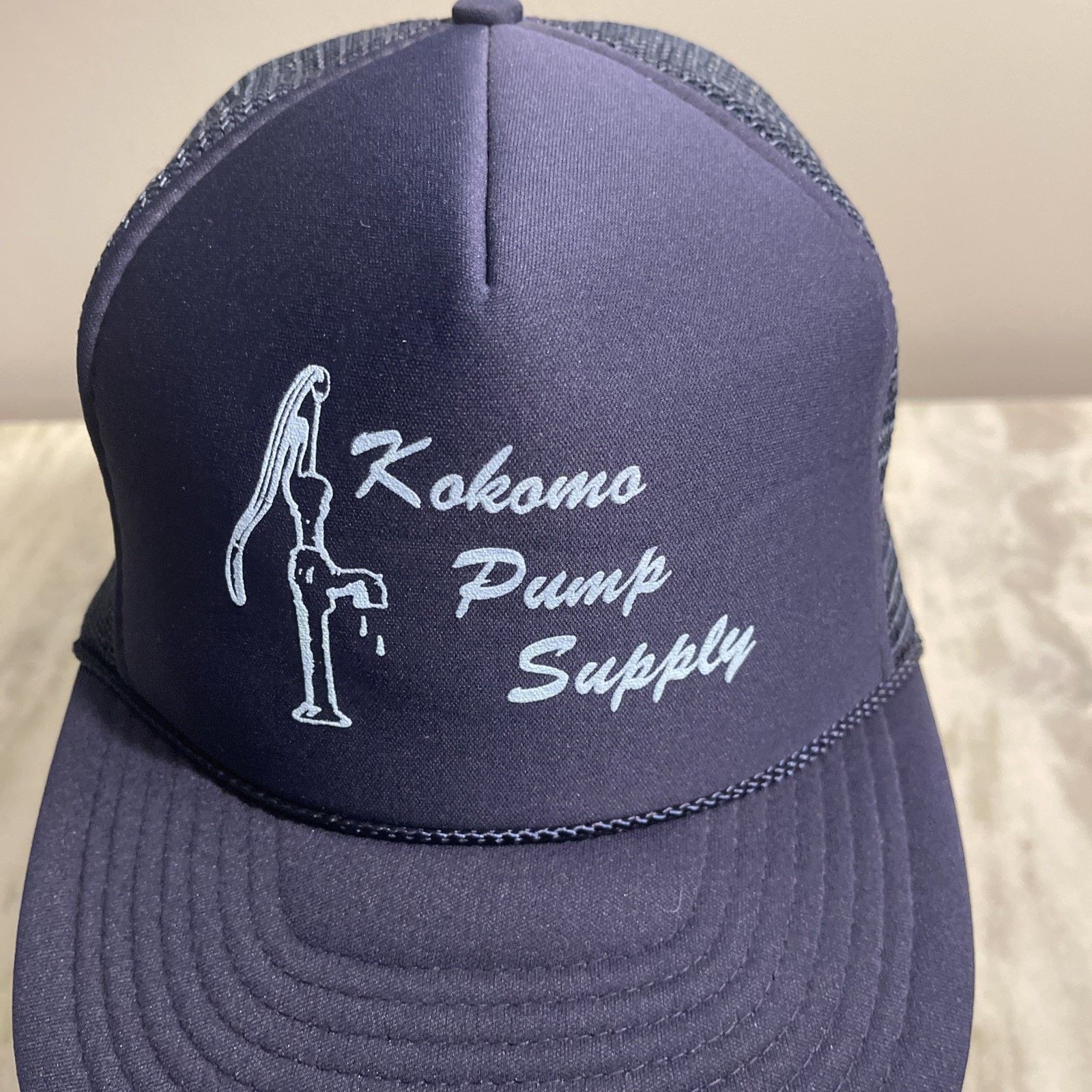 Vintage KOKOMO Pump Supply hat Navy Blue adjustable Snap-back cap Size ONE SIZE - 2 Thumbnail