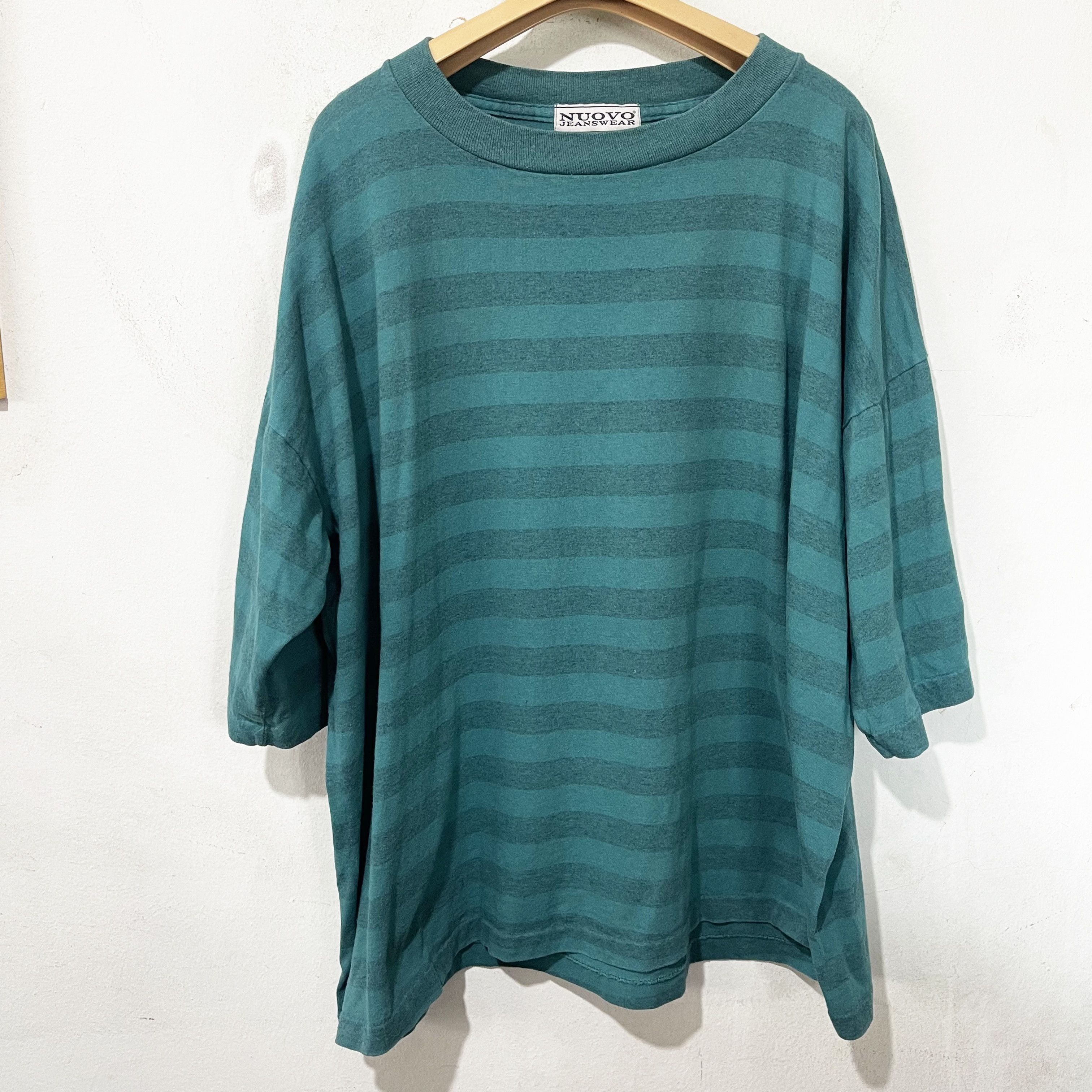 Vintage Vintage 90s Striped T-Shirt Size US XXL / EU 58 / 5 - 1 Thumbnail