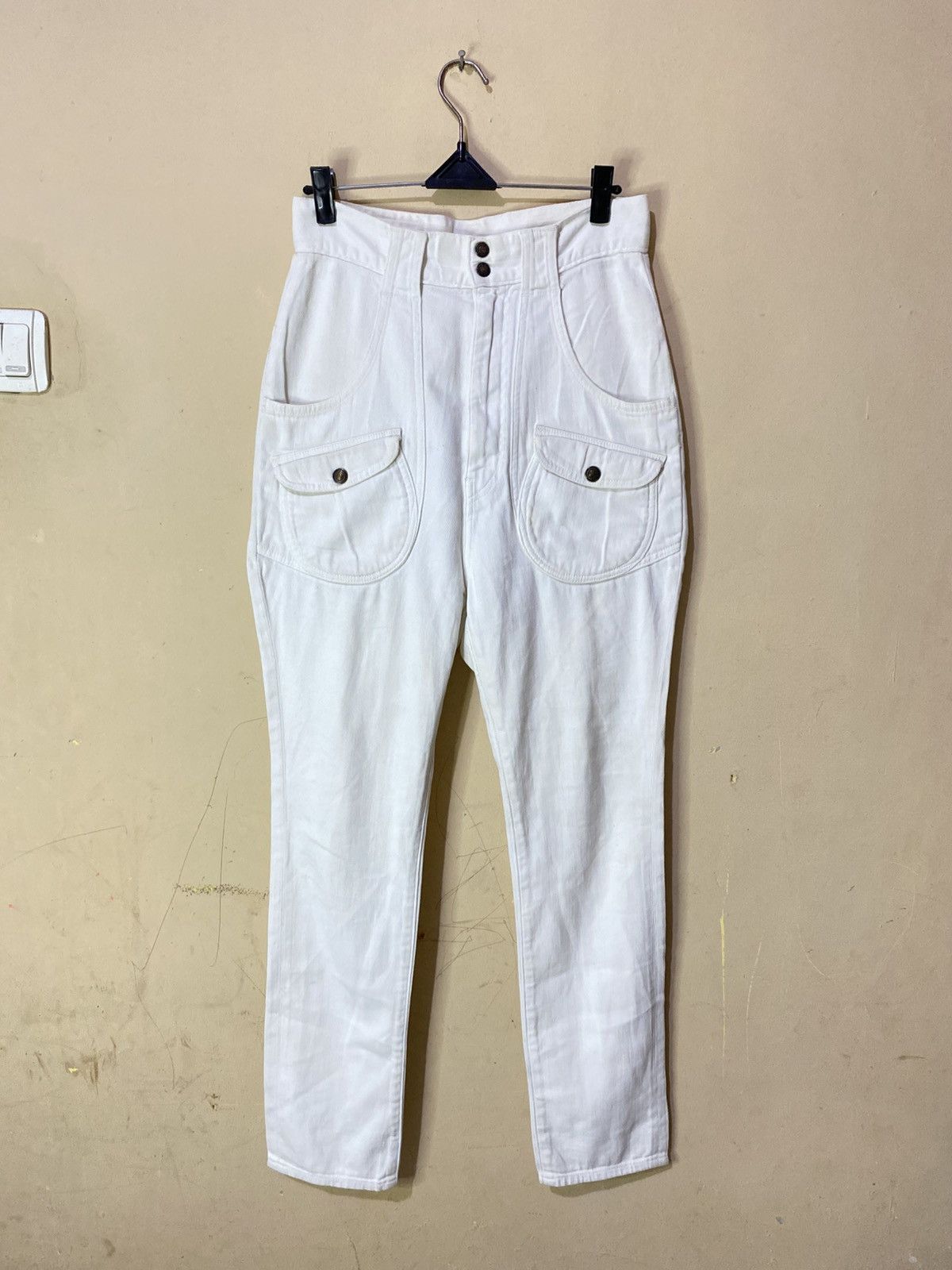 Kapital Kapital Japan White Denim Buckleback Size US 27 - 1 Thumbnail