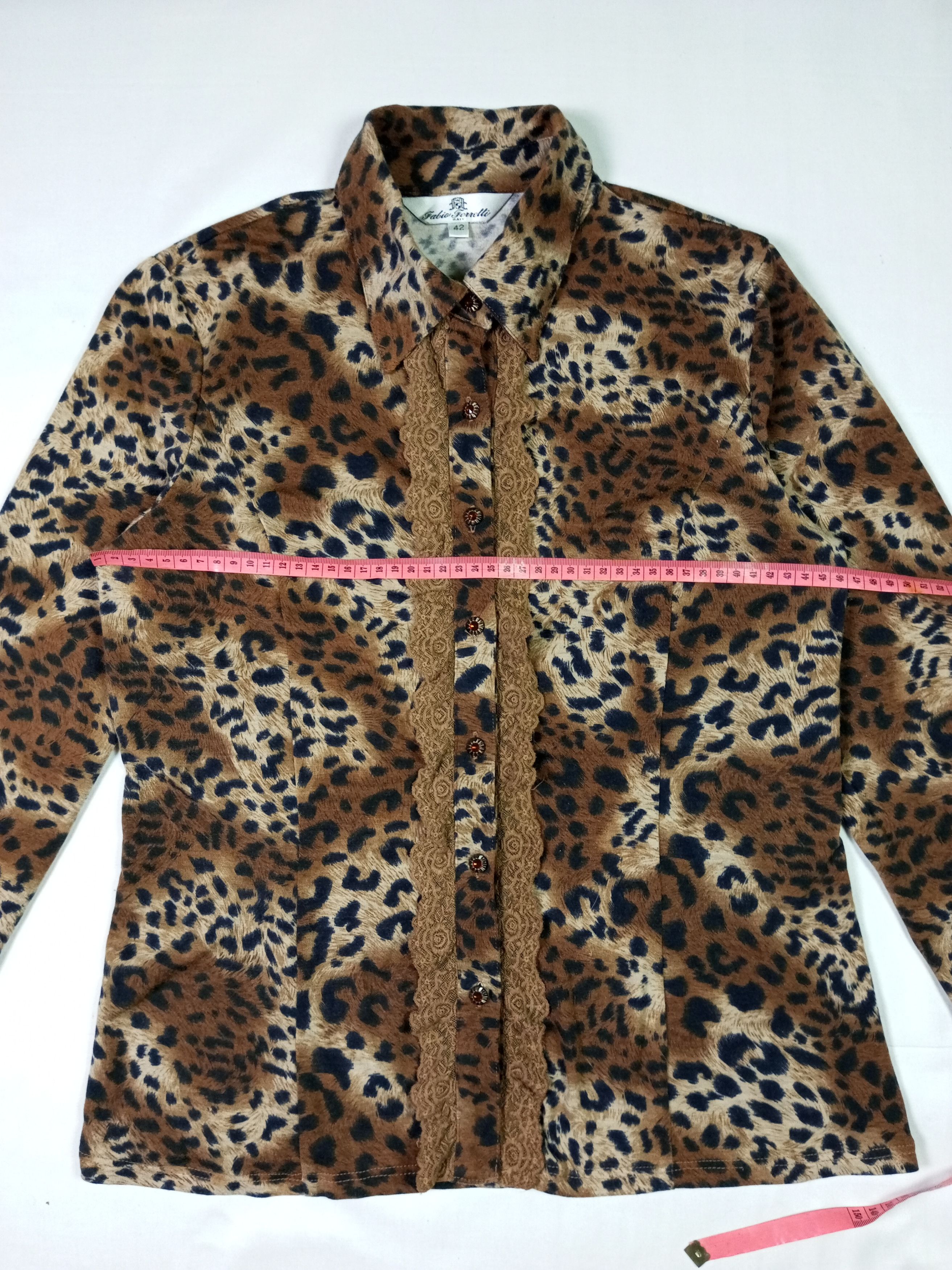 Designer × Japanese Brand Vintage leopard print button up blouses Size M / US 6-8 / IT 42-44 - 6 Thumbnail