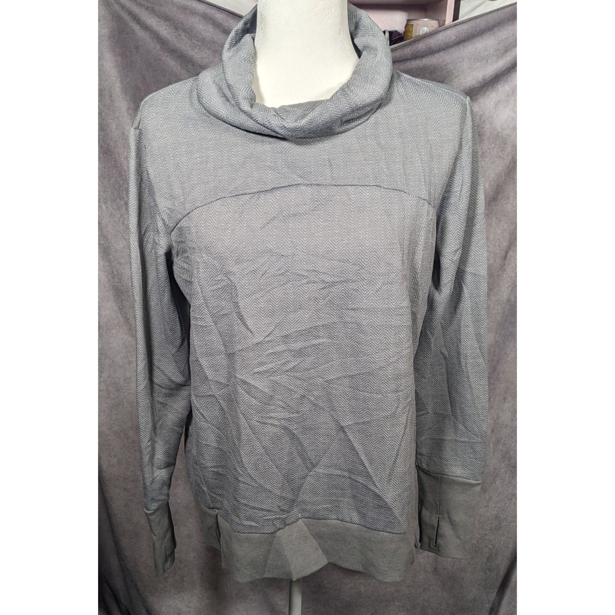 Avia Avia Athleisure Grey Cowl Neck Long Sleeve Top Size S / US 4 / IT 40 - 7 Thumbnail