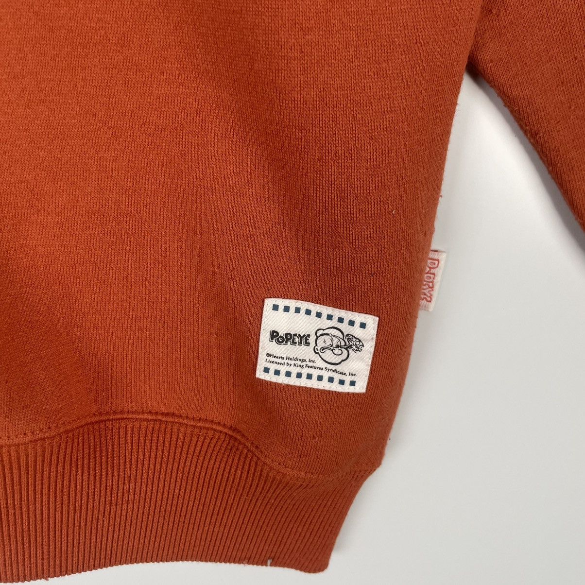 Designer × Vintage vintage Hoodie/sweater popeye sweatshirt - oren Size US M / EU 48-50 / 2 - 10 Thumbnail