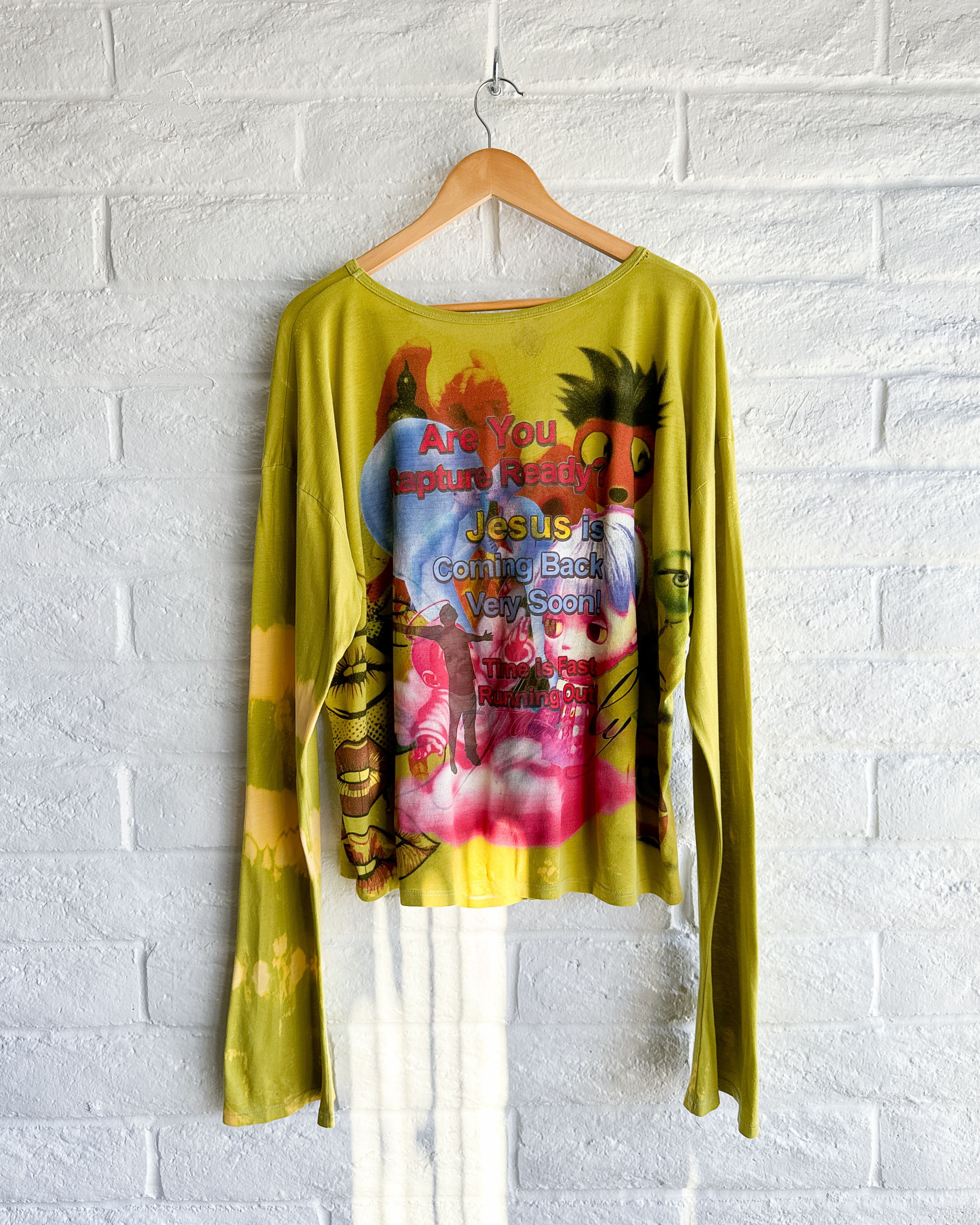 Vintage Jesus Wanted Long Sleeve T Shirt Tie Dye Custom 1 of 1 Size US XL / EU 56 / 4 - 3 Thumbnail