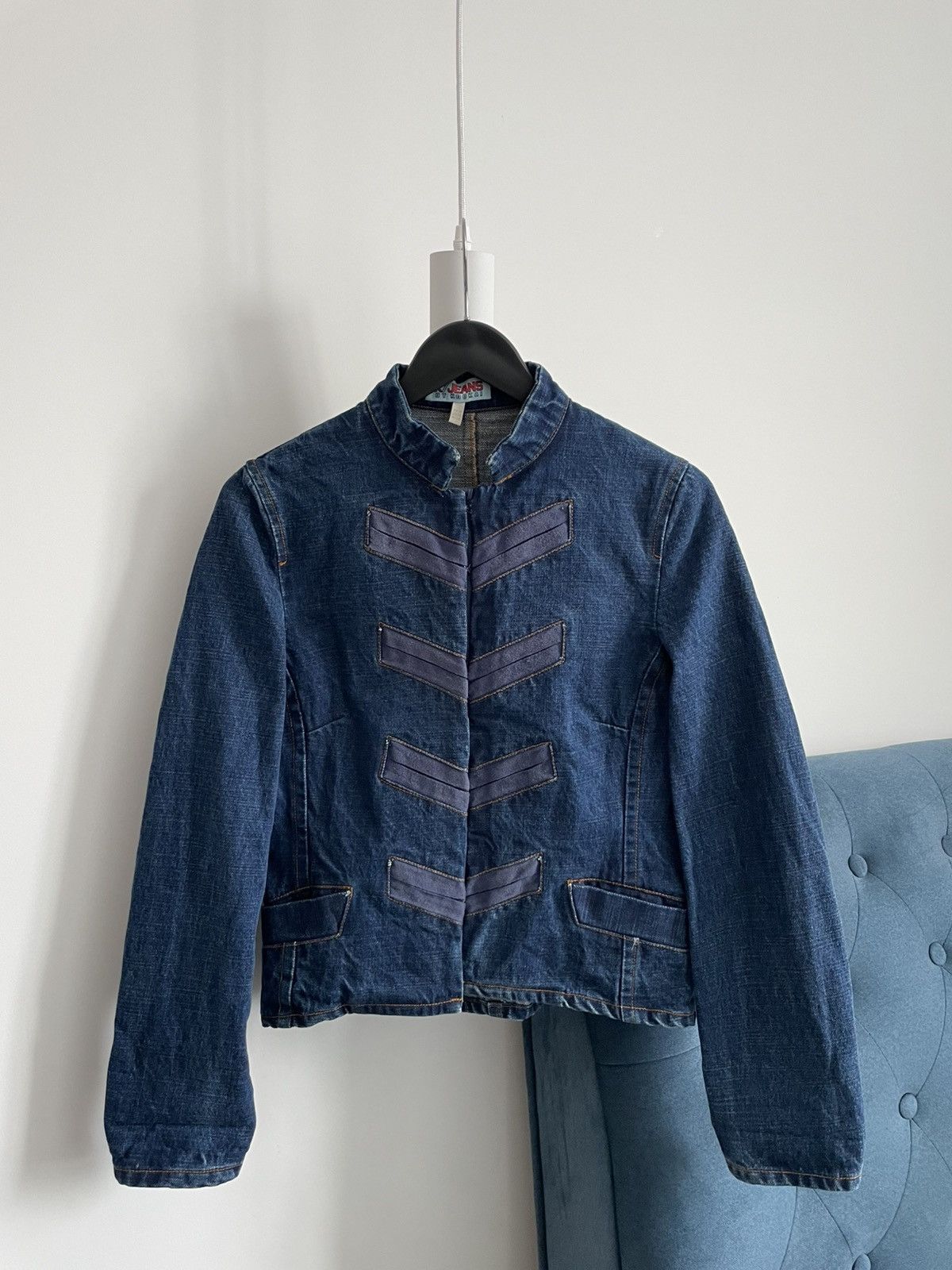 Japanese Brand Vintage Hussar Napoleon 90’s Denim Jacket Blue Japan RARE Size M / US 6-8 / IT 42-44 - 4 Thumbnail