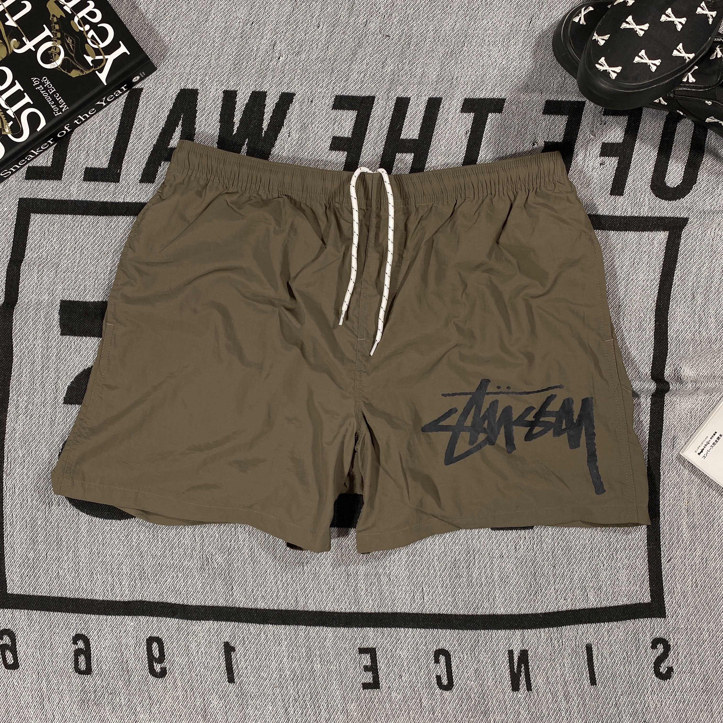 image of Stussy Big Logo Shorts Size 32 in Wood, Men's